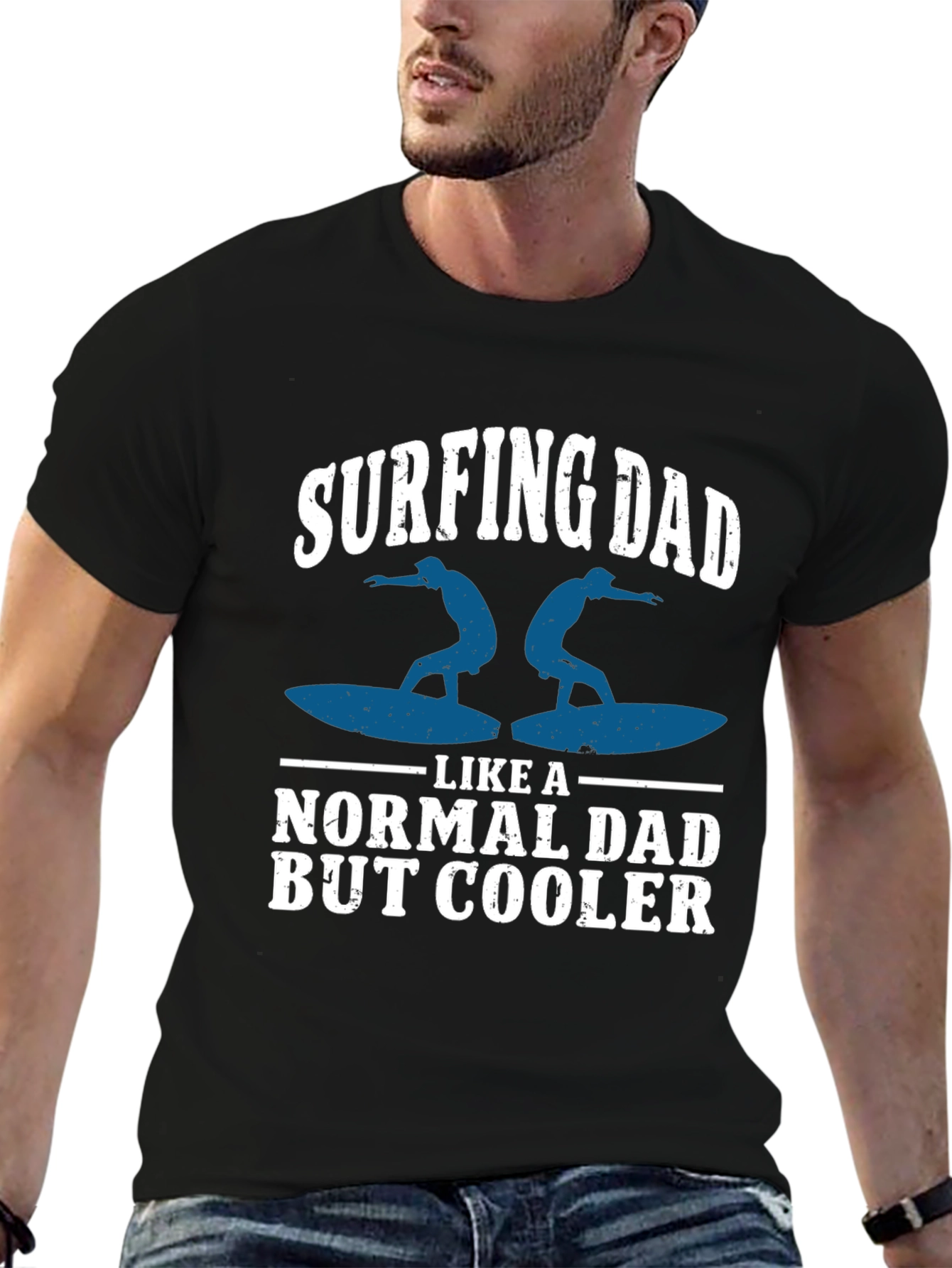 Surfing Dad T-Shirt - Cool Fathers Day Gift