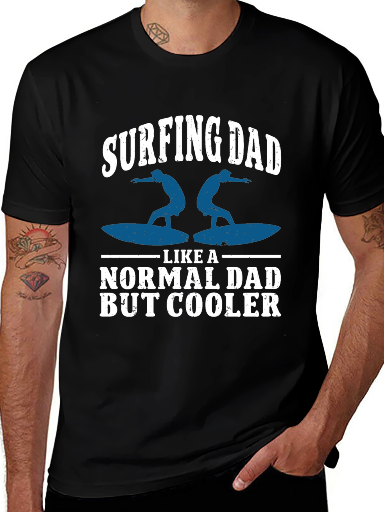 Surfing Dad T-Shirt - Cool Fathers Day Gift