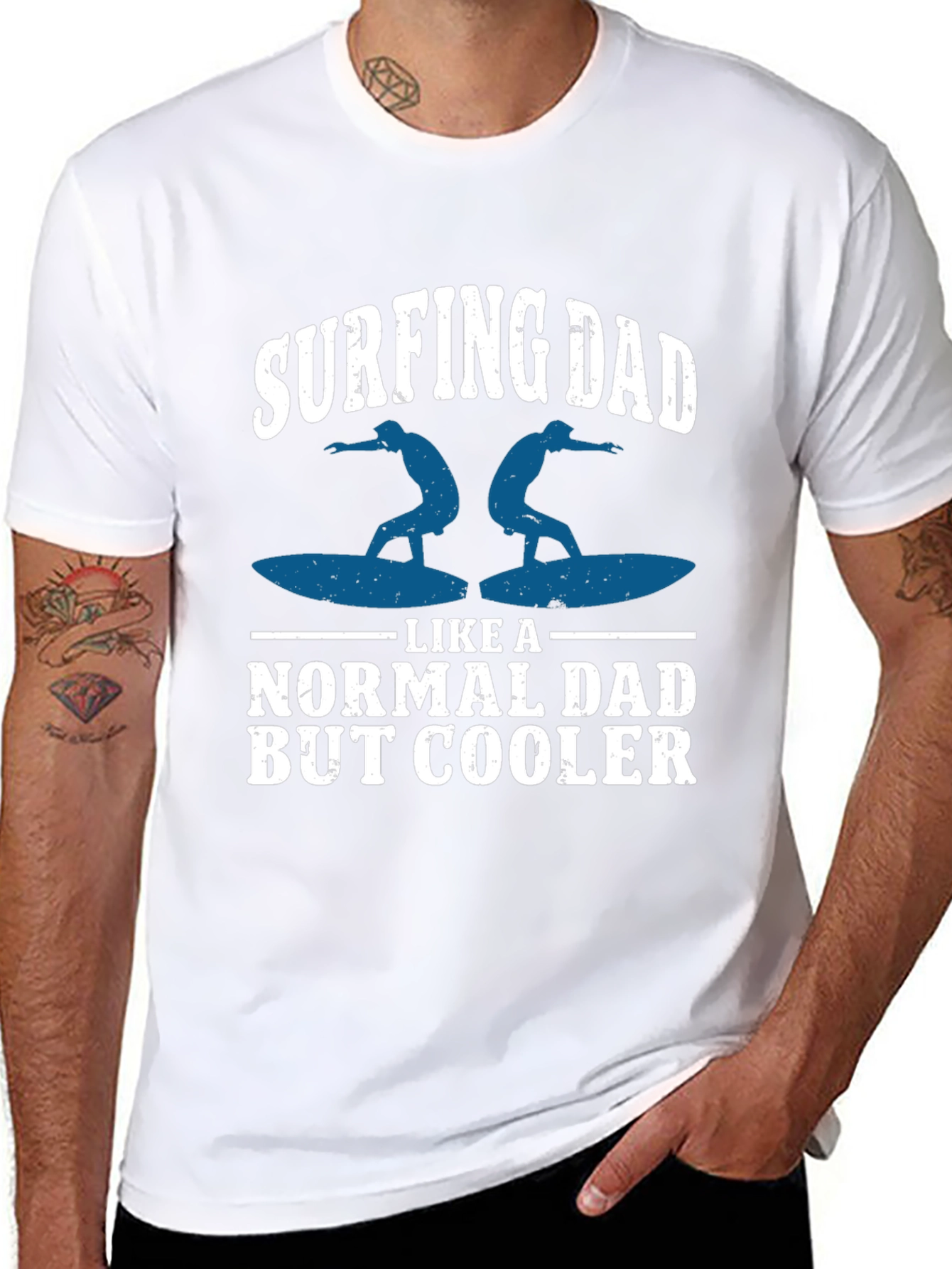 Surfing Dad T-Shirt - Cool Fathers Day Gift