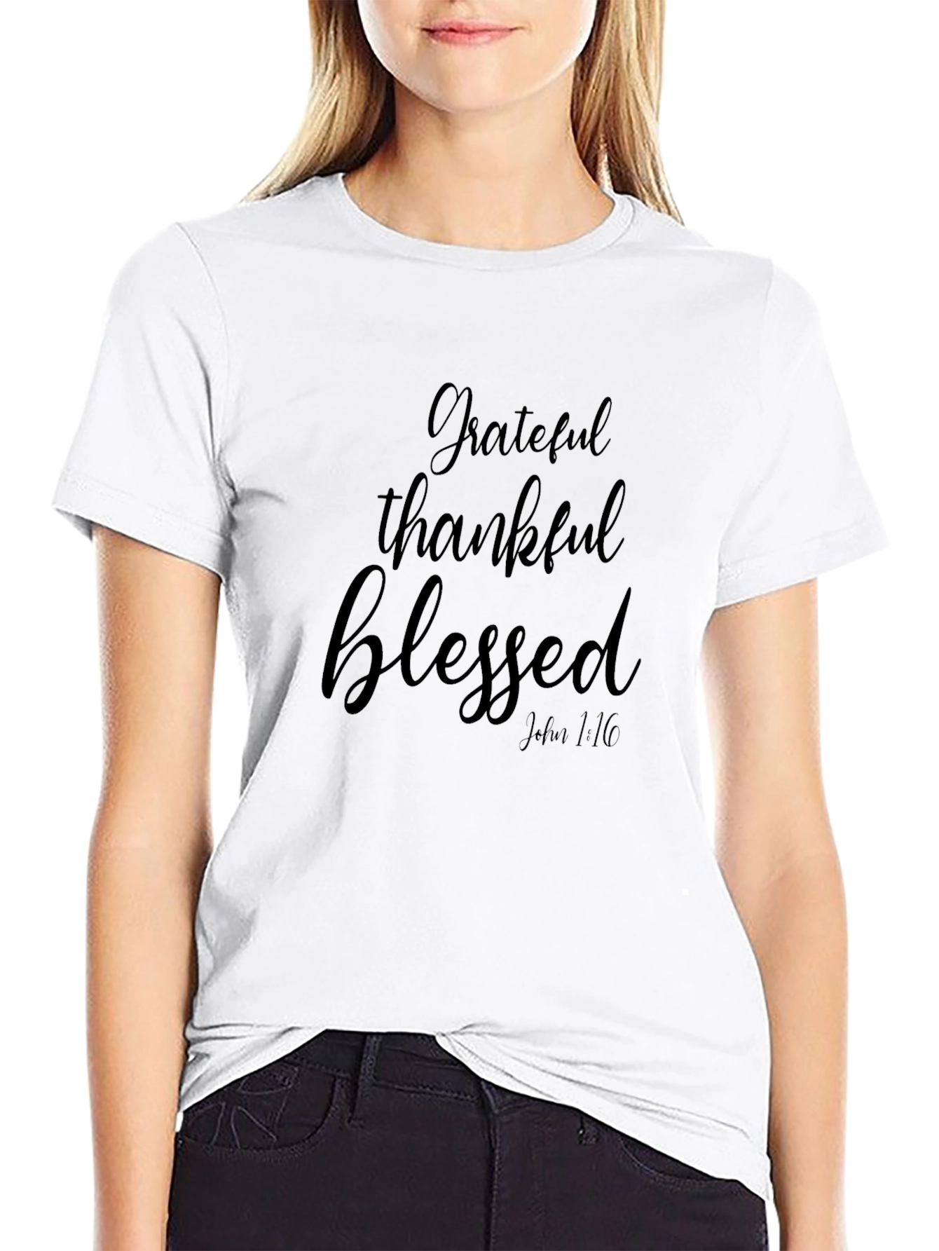 Grateful Thankful Blessed Graphic T-Shirt