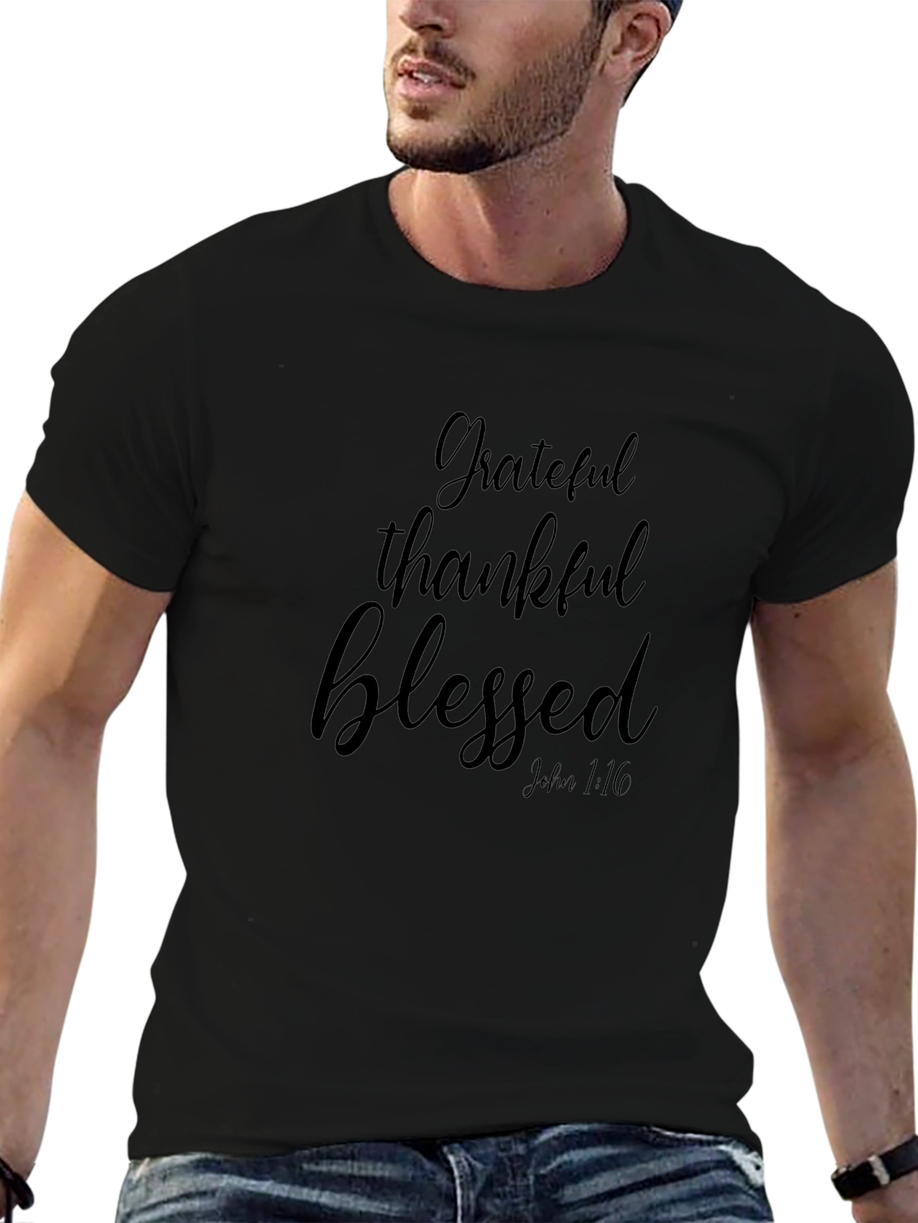 Grateful Thankful Blessed Graphic T-Shirt