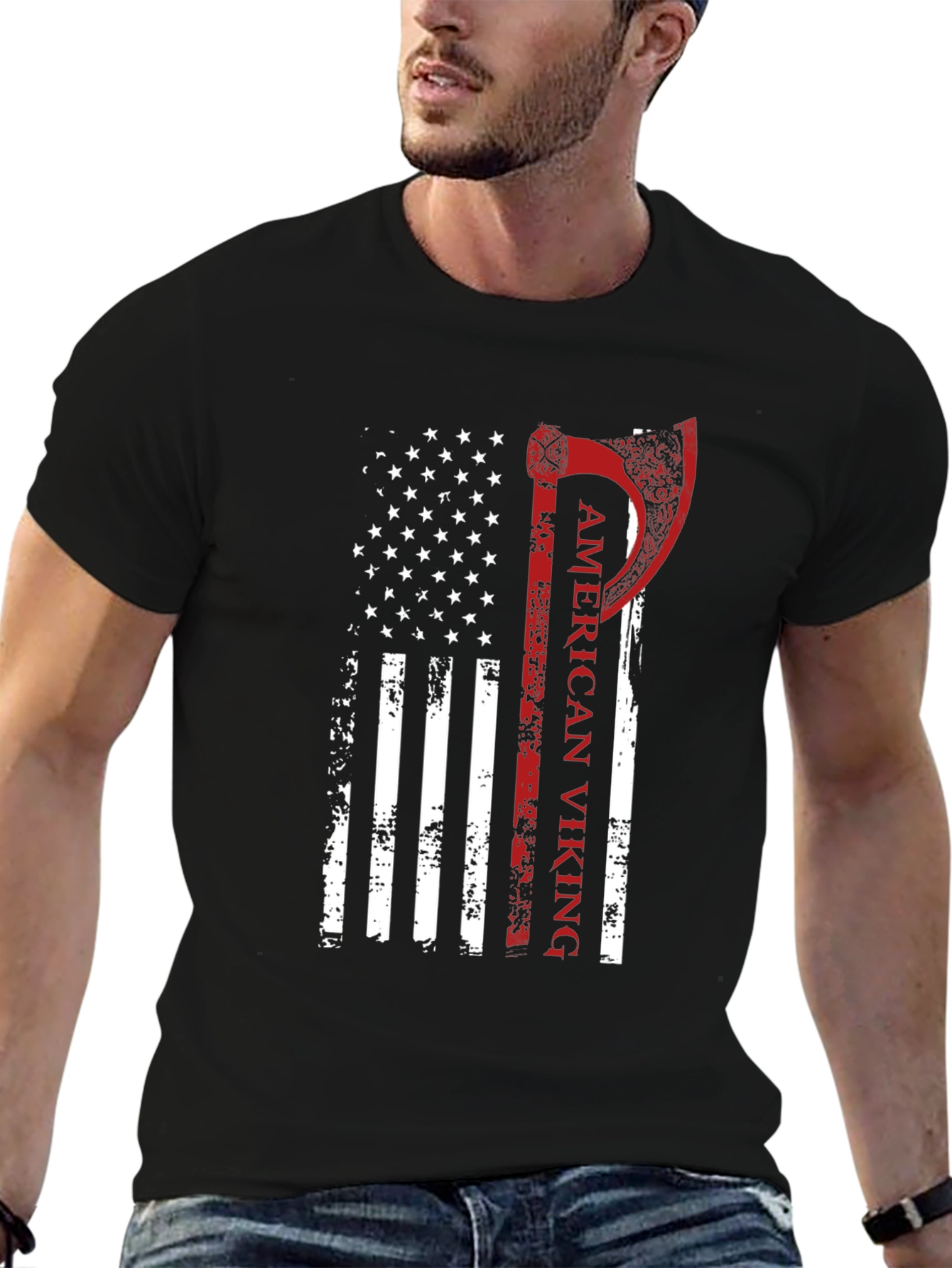 American Viking Flag Graphic T-Shirt