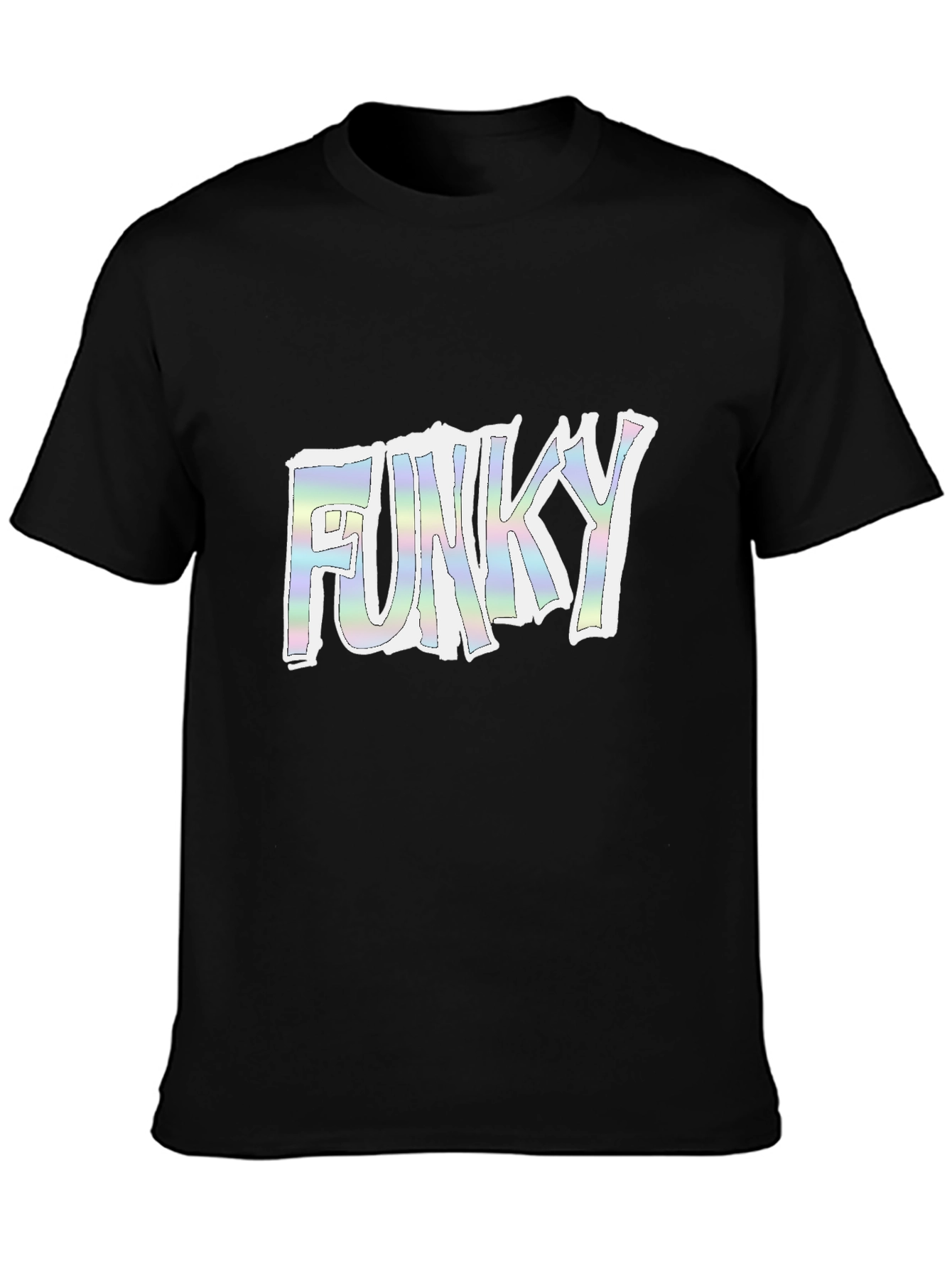 Funky Graphic Tee - Holographic Style