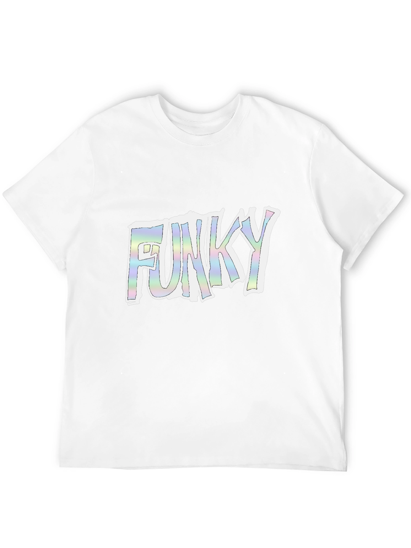 Funky Graphic Tee - Holographic Style