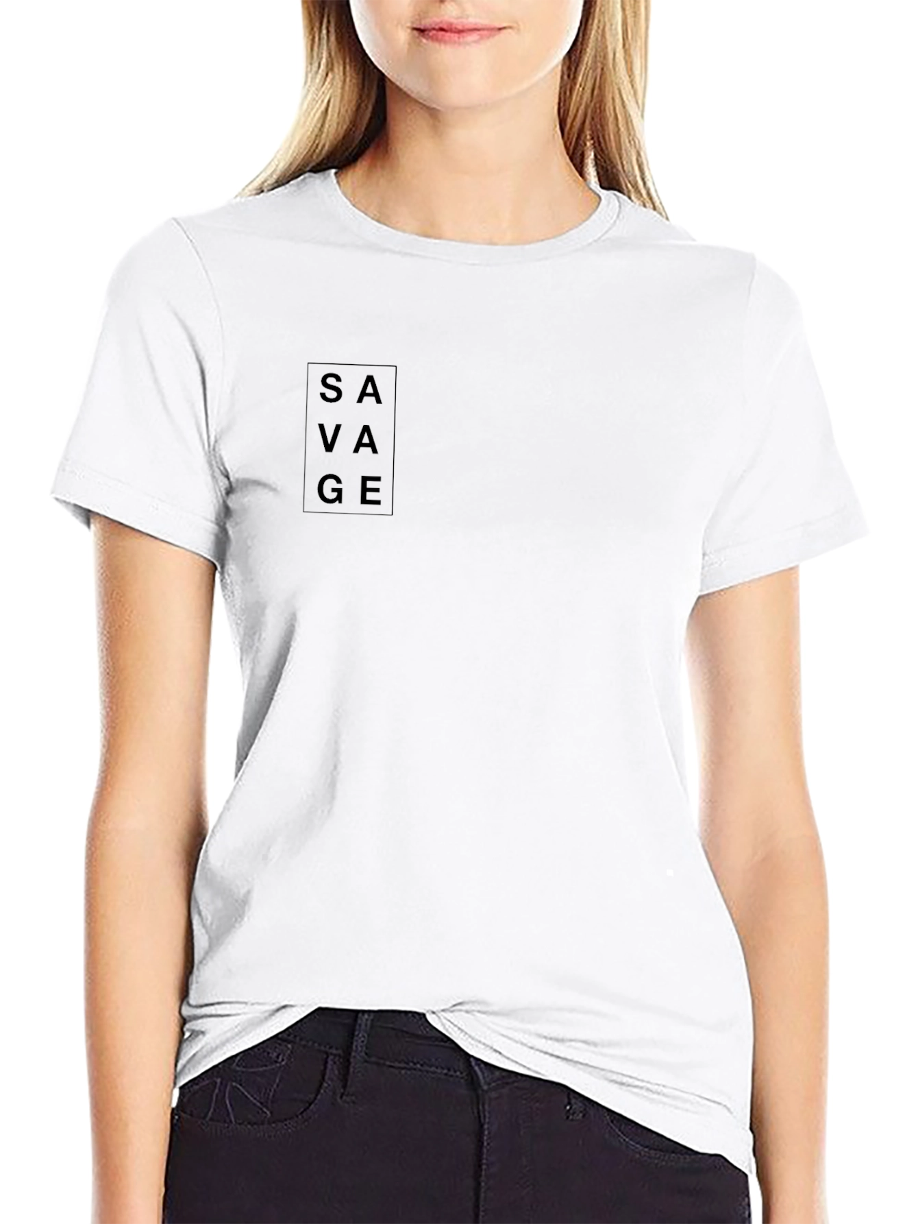Mens Black SAVAGE Graphic Tee