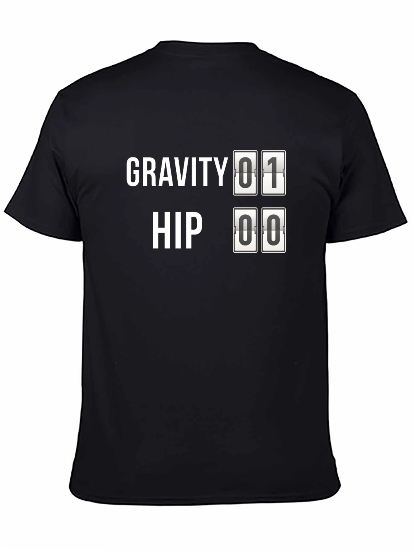 Gravity Hip T-Shirt - Mens Black Novelty Tee