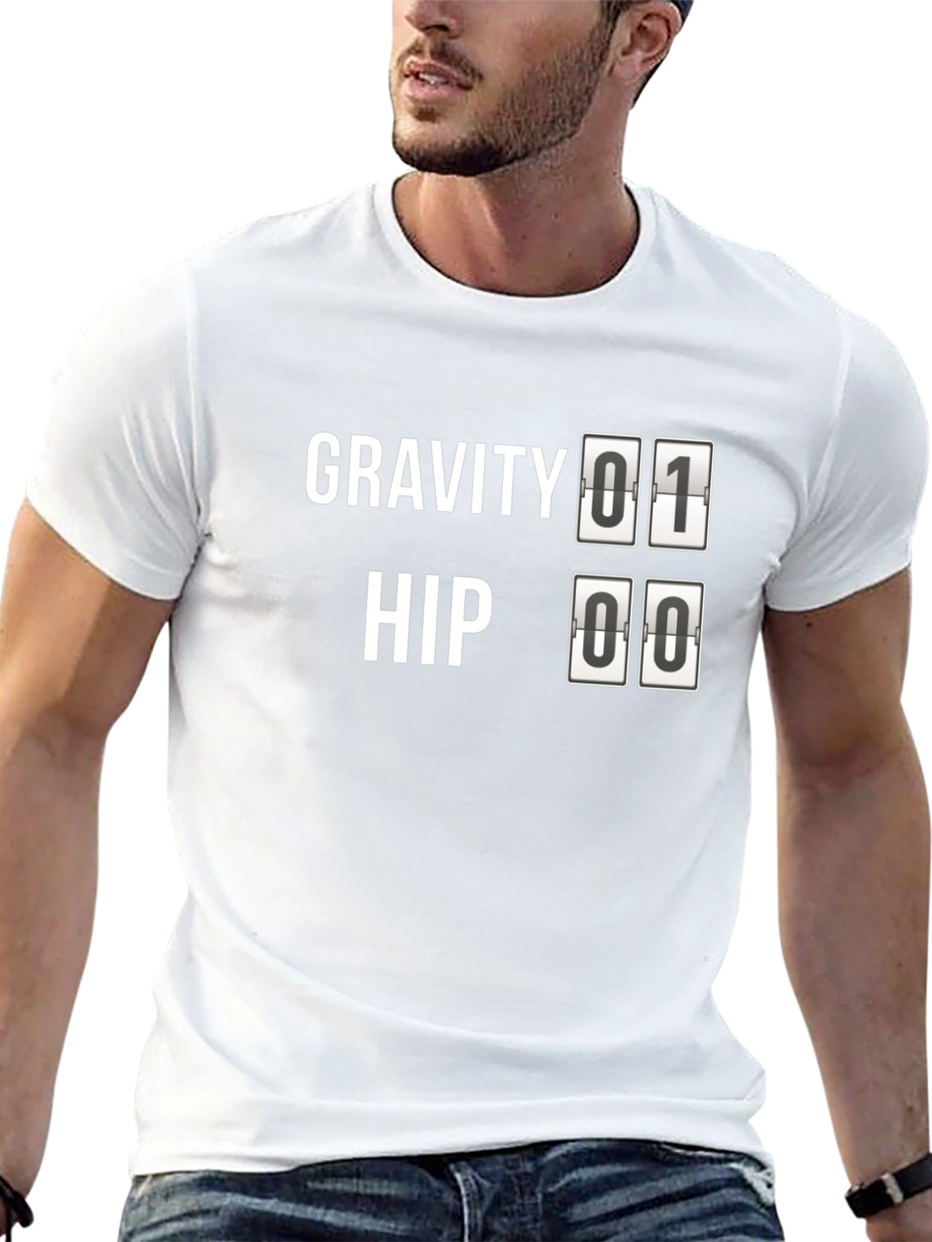 Gravity Hip T-Shirt - Mens Black Novelty Tee