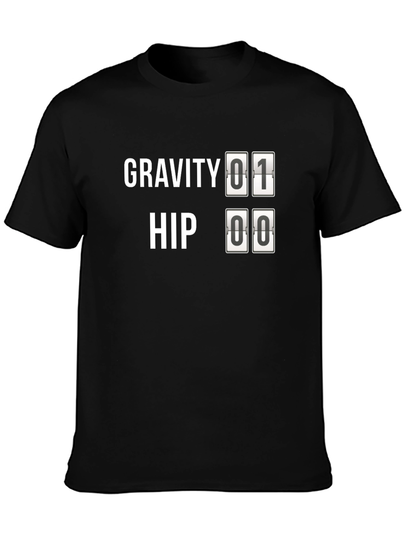 Gravity Hip T-Shirt - Mens Black Novelty Tee