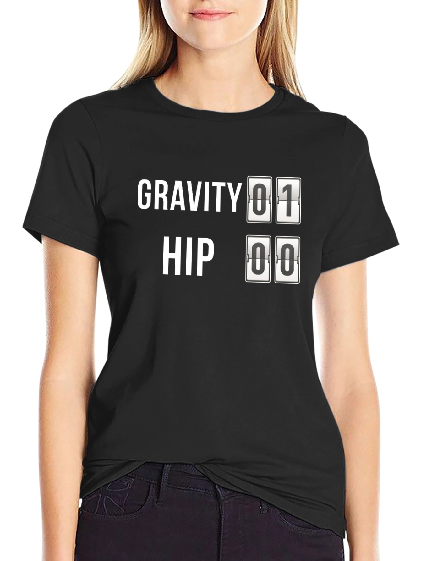Gravity Hip T-Shirt - Mens Black Novelty Tee