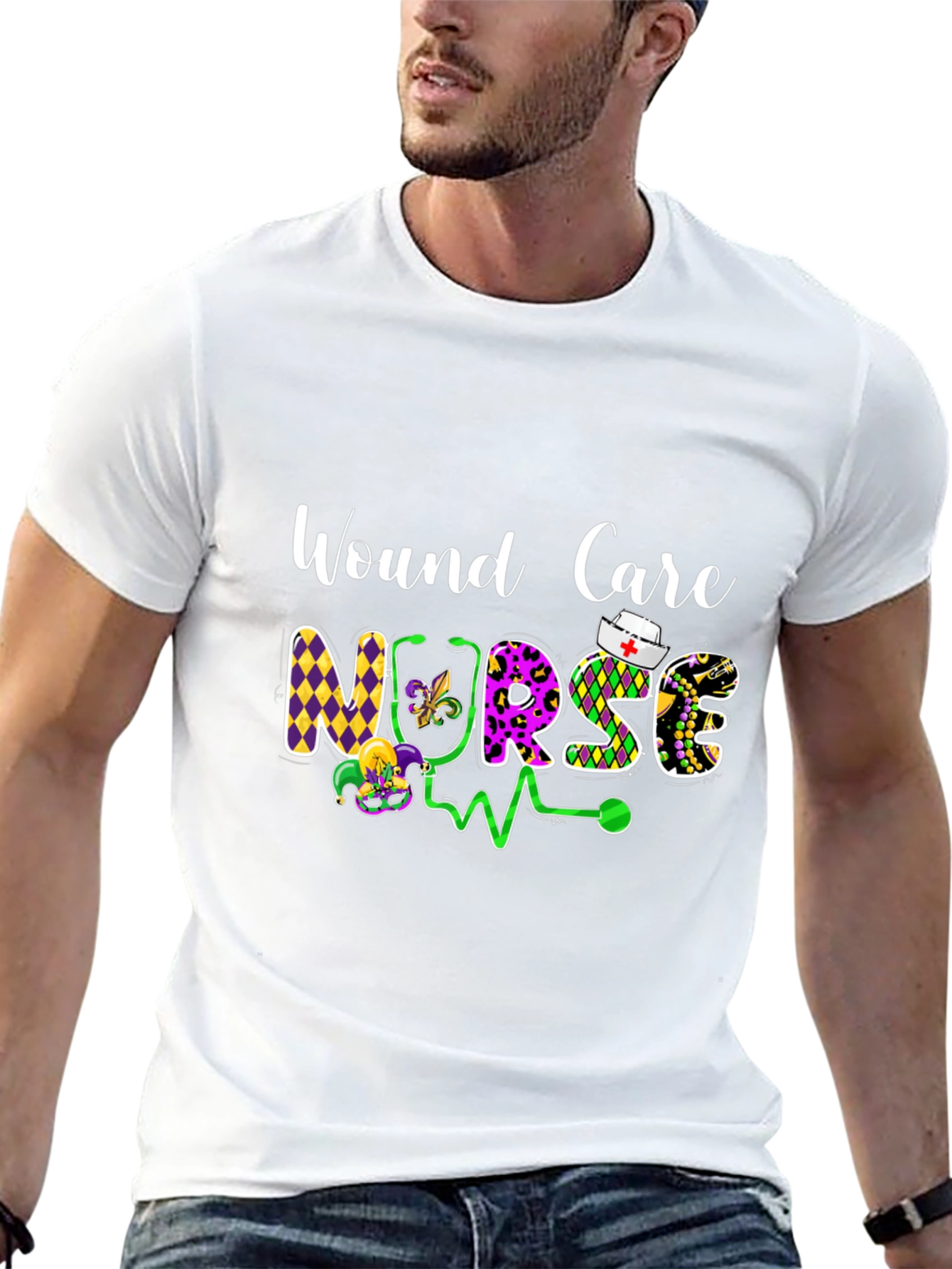 Wound Care Nurse Mardi Gras T-Shirt