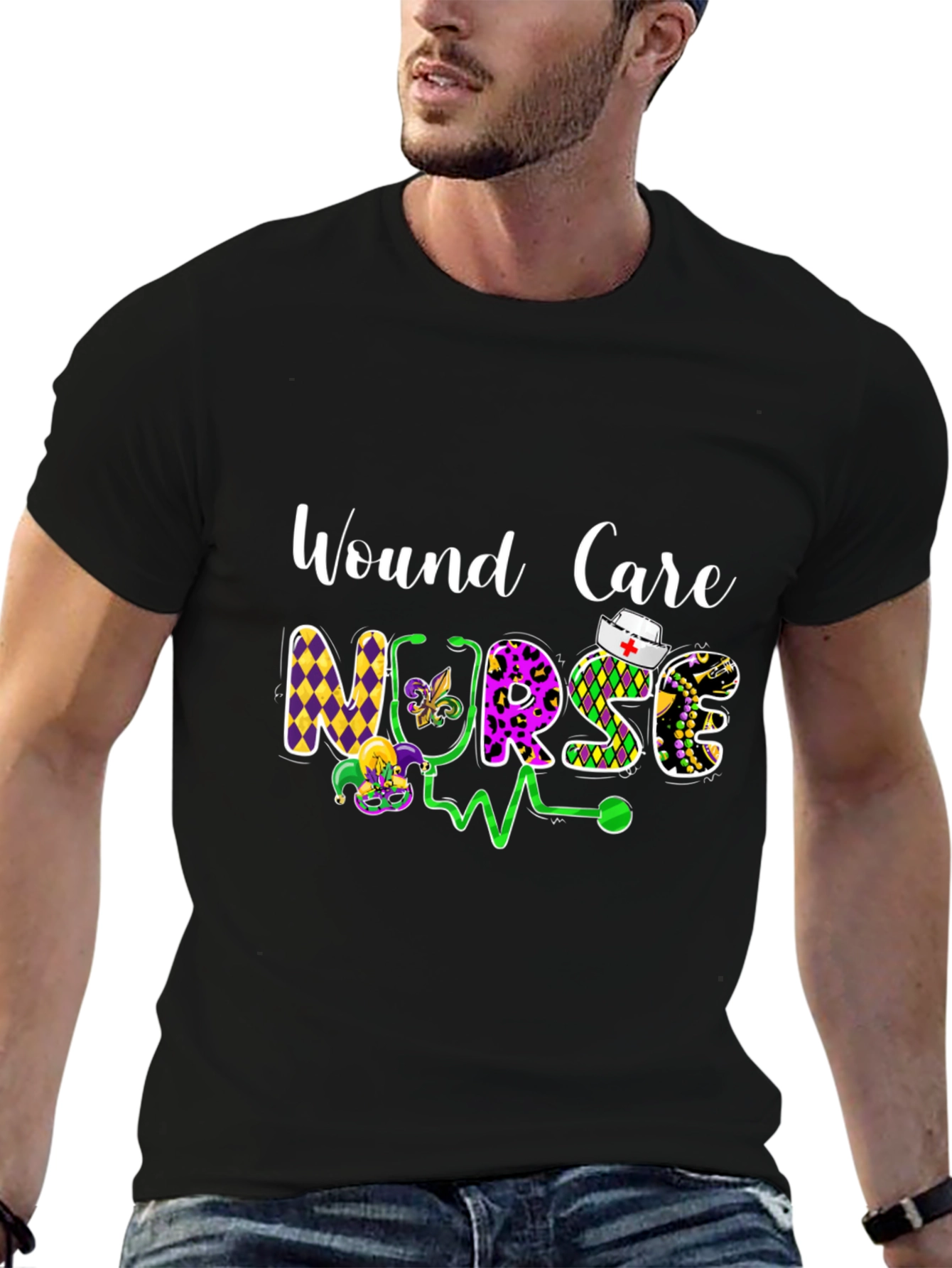 Wound Care Nurse Mardi Gras T-Shirt