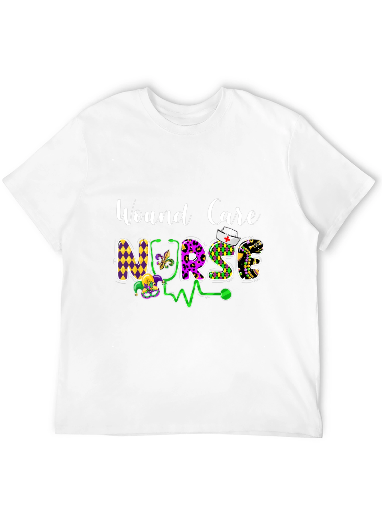 Wound Care Nurse Mardi Gras T-Shirt