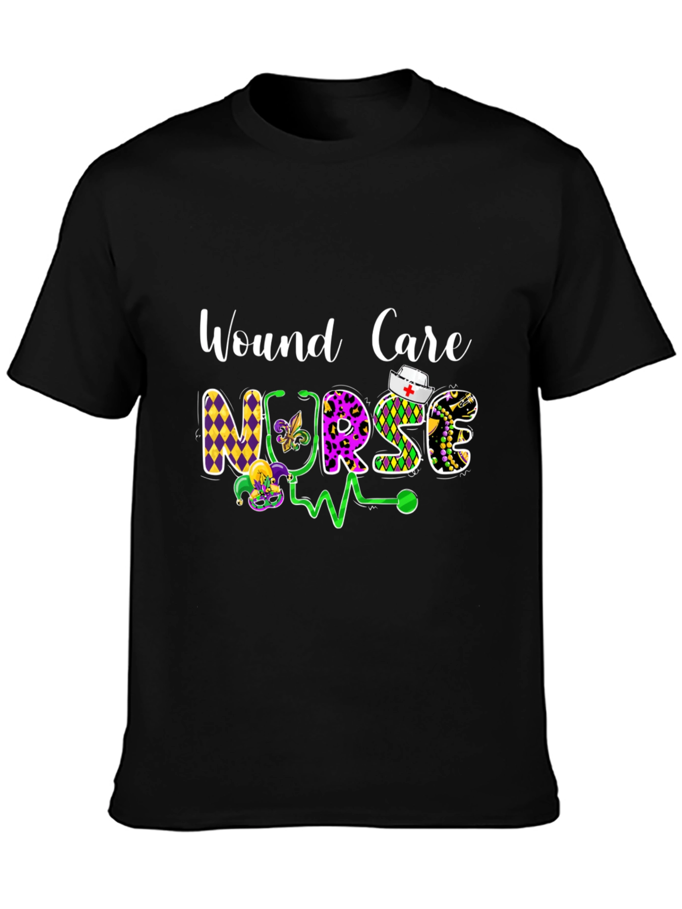 Wound Care Nurse Mardi Gras T-Shirt