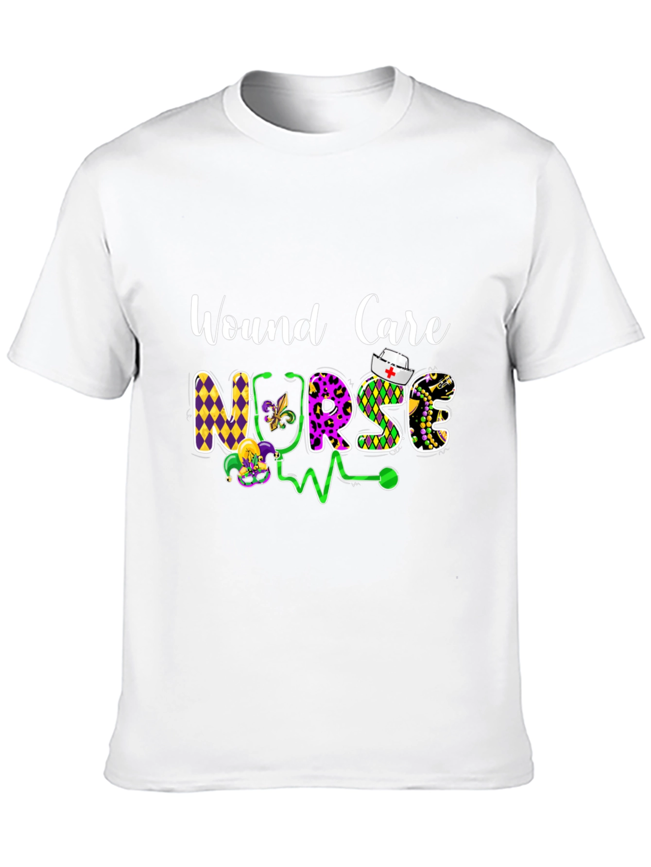 Wound Care Nurse Mardi Gras T-Shirt