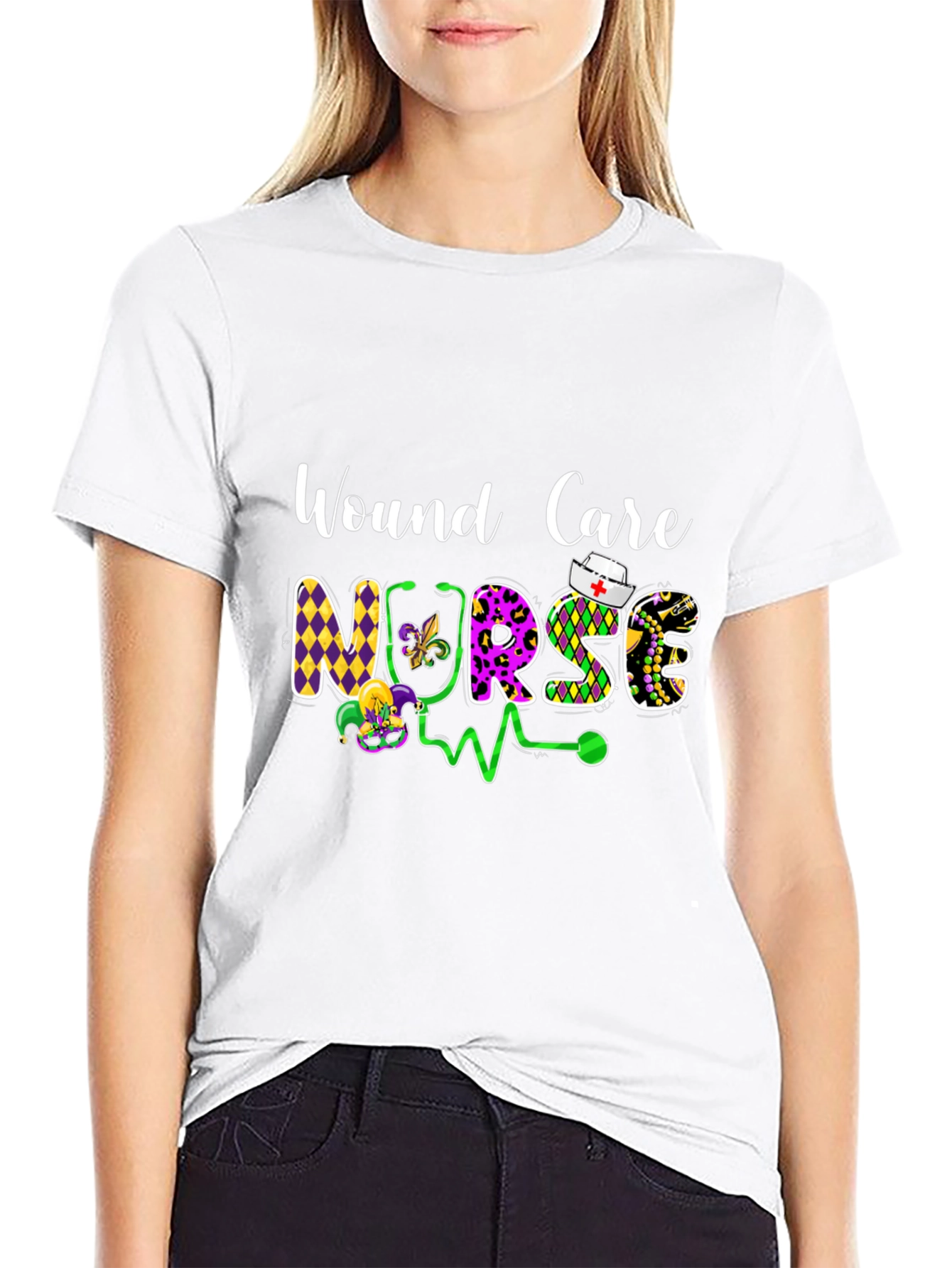 Wound Care Nurse Mardi Gras T-Shirt