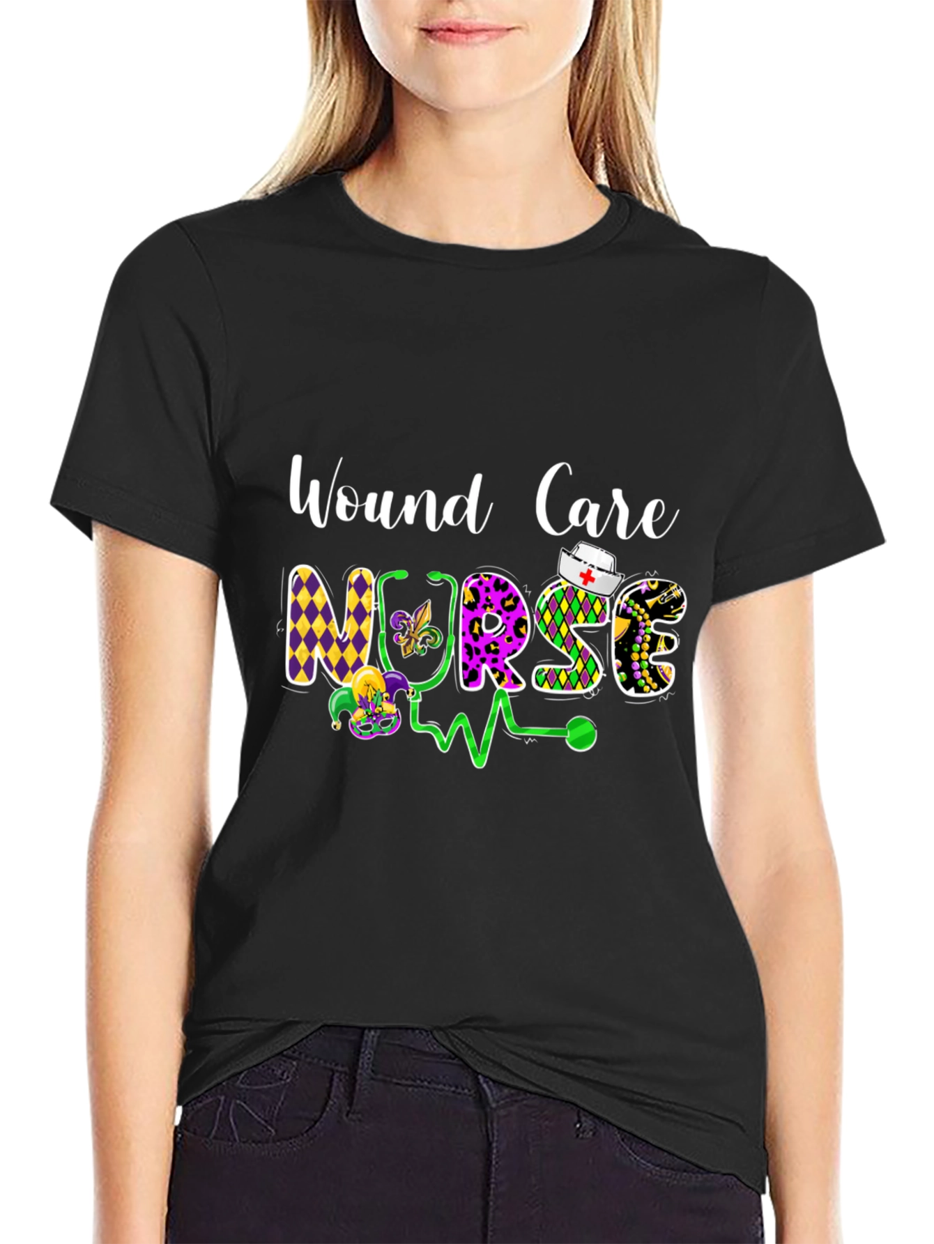 Wound Care Nurse Mardi Gras T-Shirt