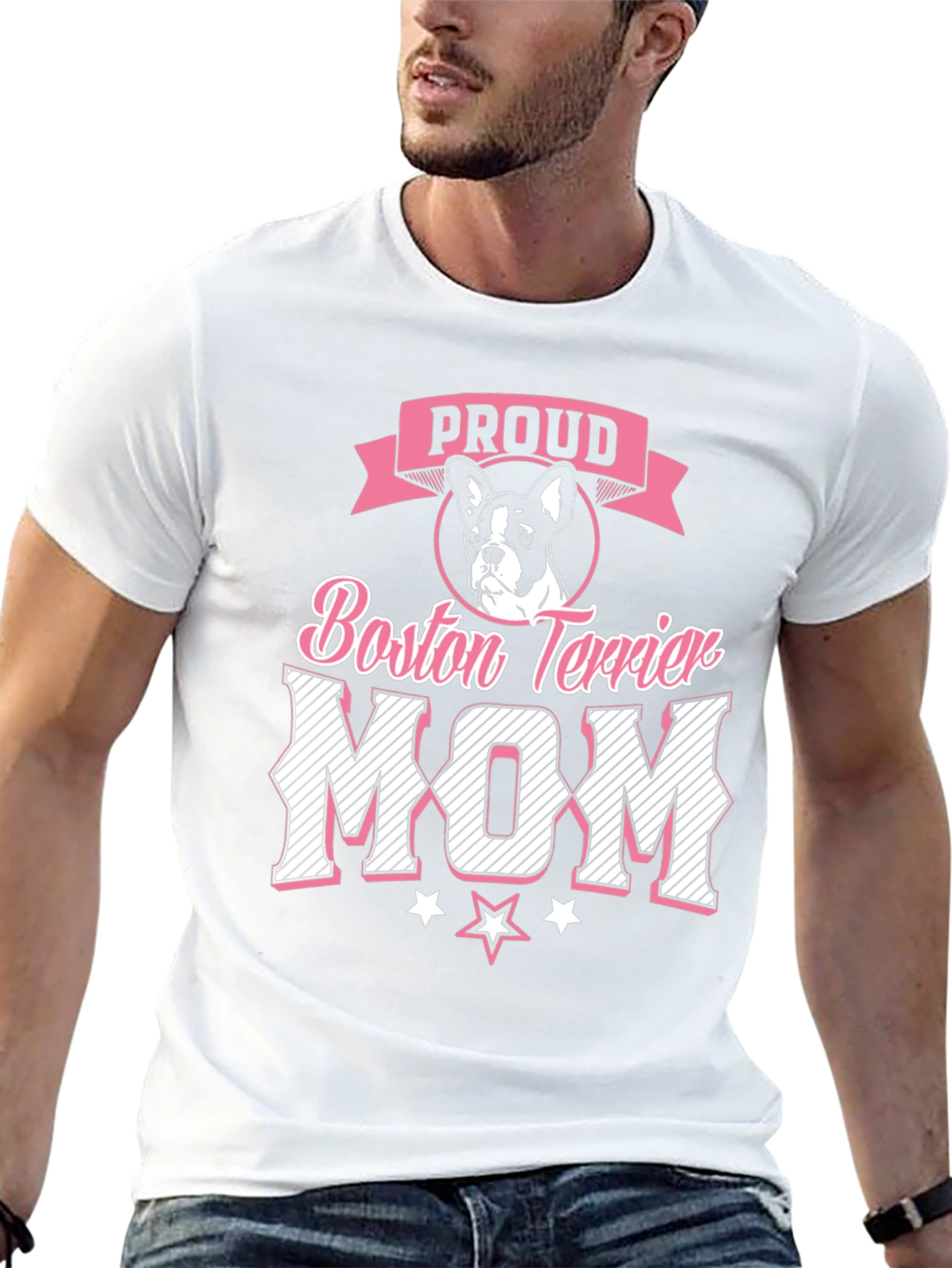 Proud Boston Terrier Mom Graphic T-Shirt