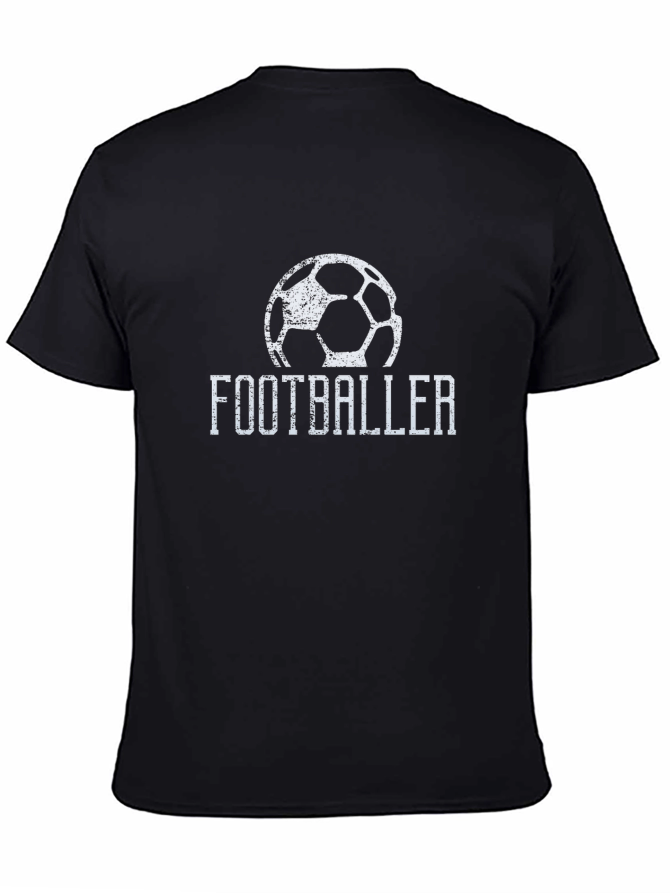 Footballer Graphic T-Shirt - Black Cotton Tee