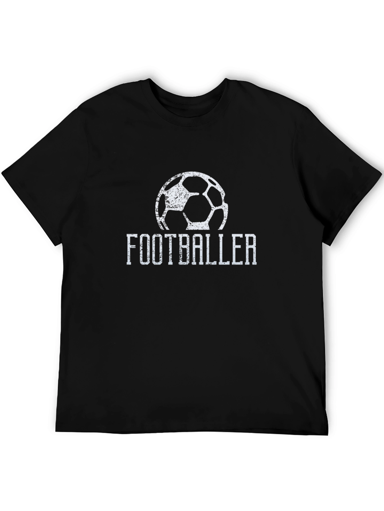 Footballer Graphic T-Shirt - Black Cotton Tee
