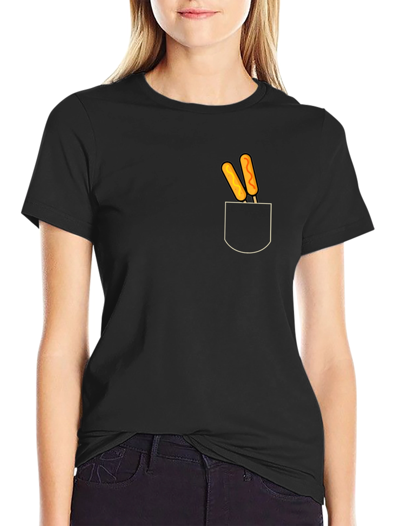 Novelty Corn Dog Pocket Graphic Tee