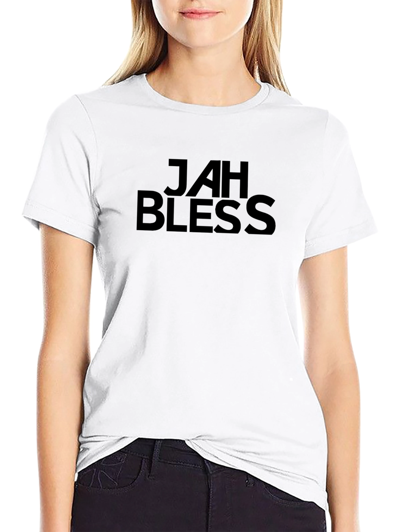 Jah Bless Black Graphic T-Shirt - Casual Style