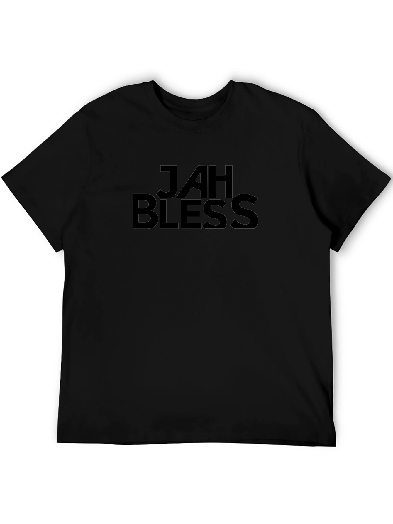 Jah Bless Black Graphic T-Shirt - Casual Style