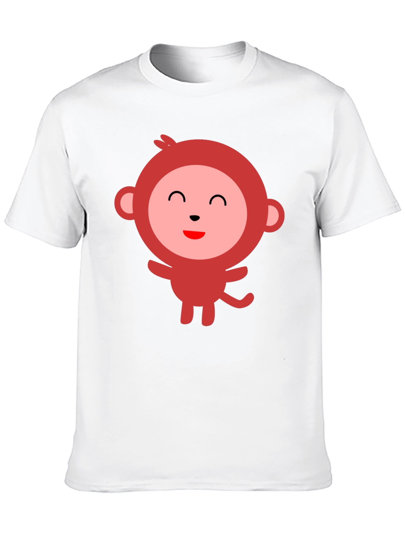 Cute Monkey Graphic Black T-Shirt