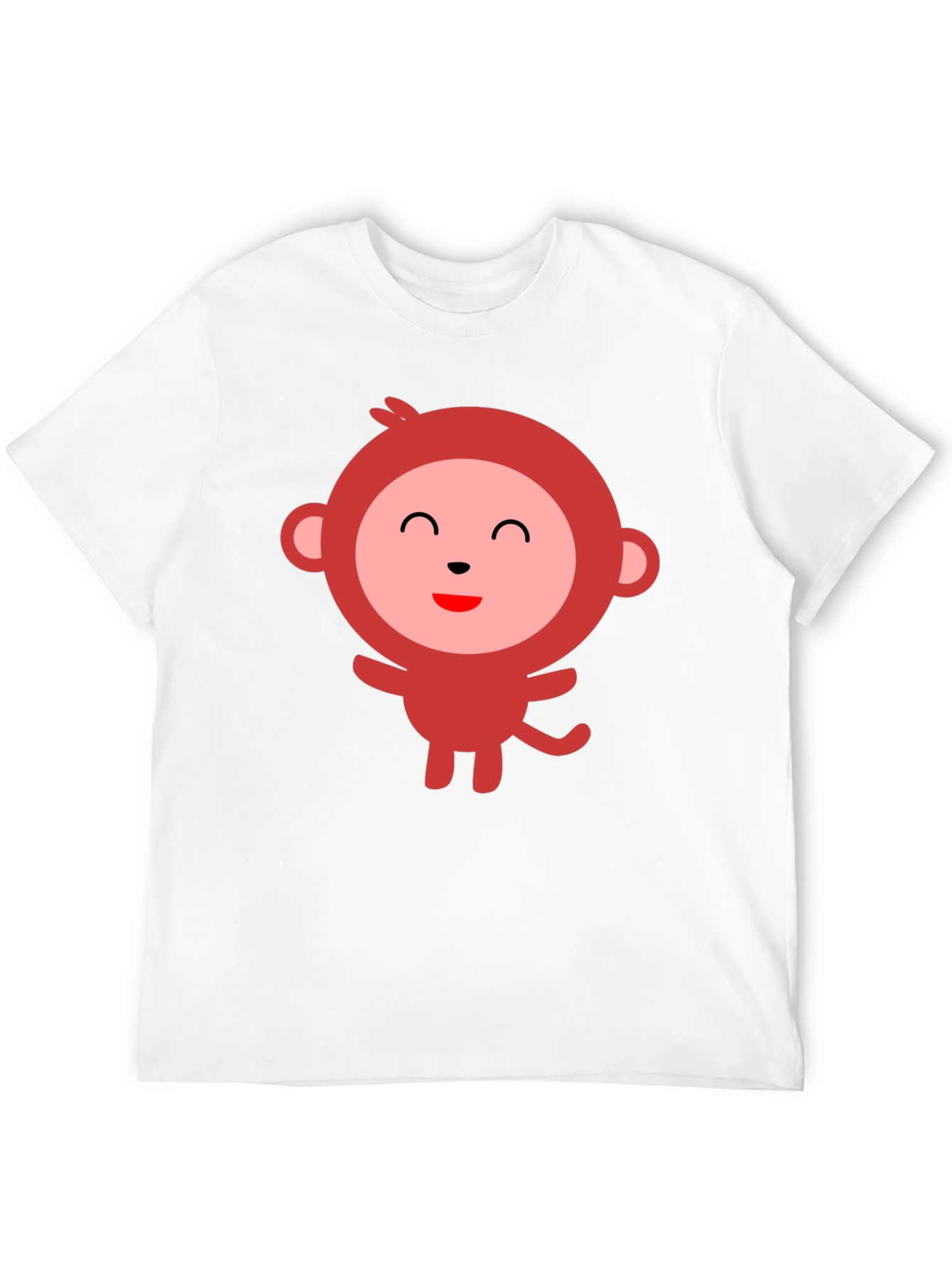 Cute Monkey Graphic Black T-Shirt