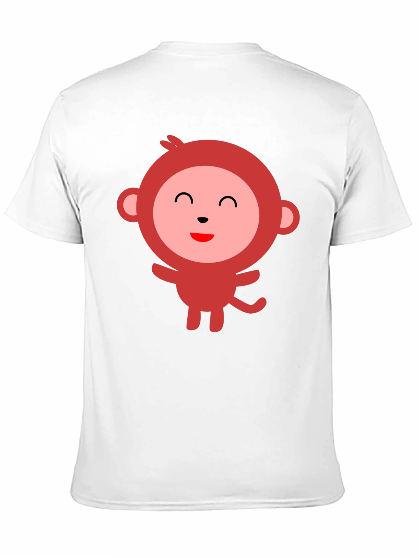 Cute Monkey Graphic Black T-Shirt