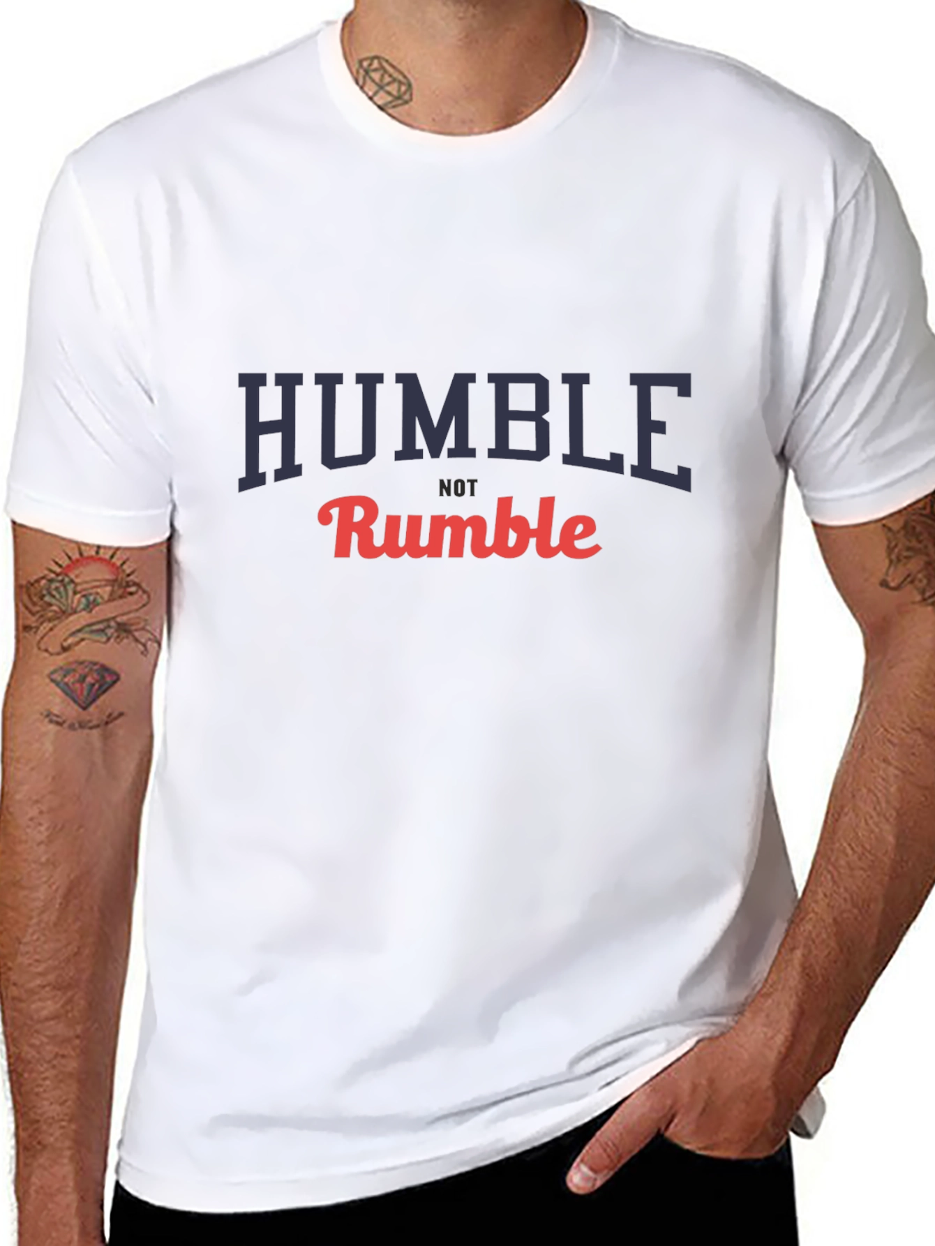 Humble Not Rumble Graphic T-Shirt - Black