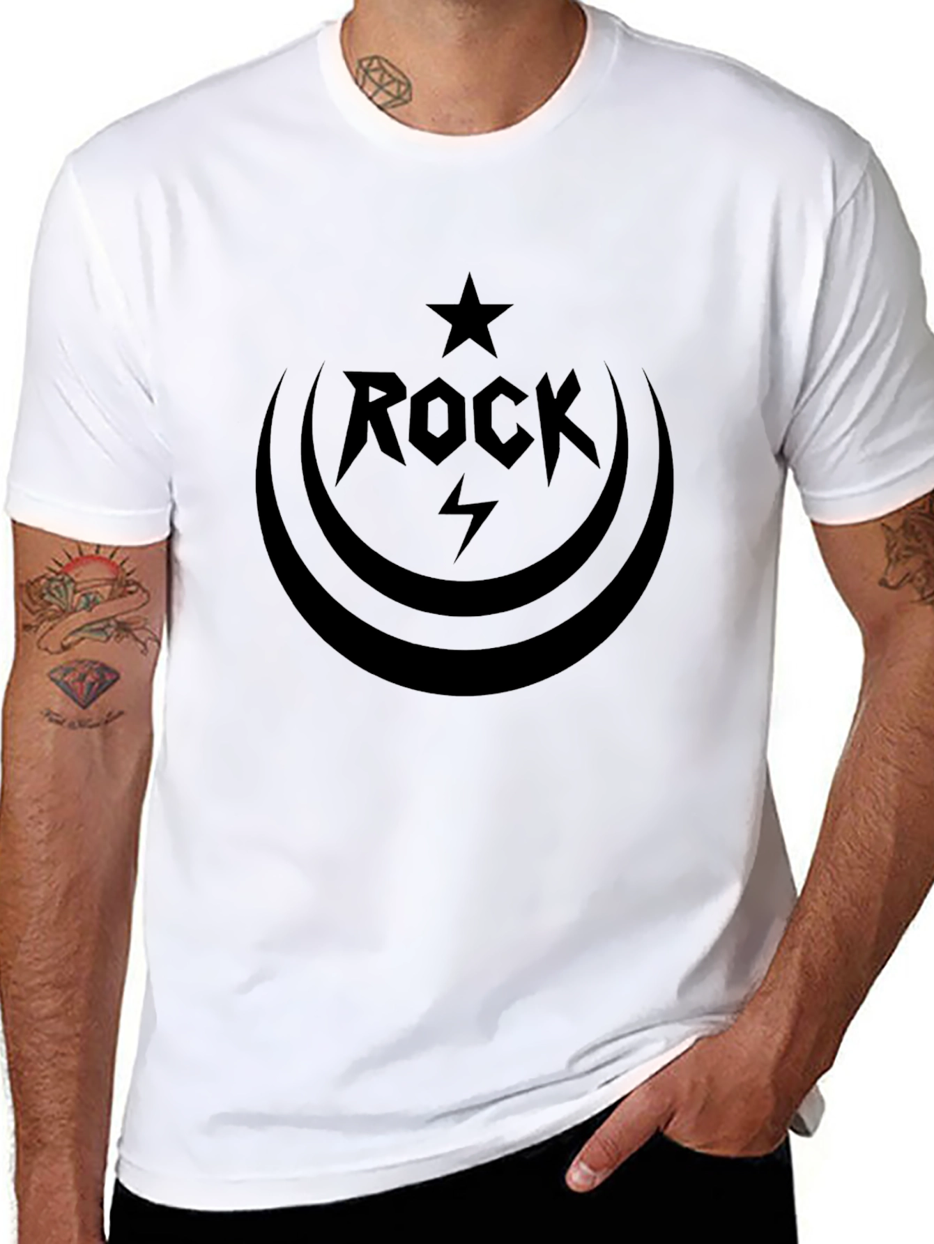 Rock Star Graphic T-Shirt - Classic Black