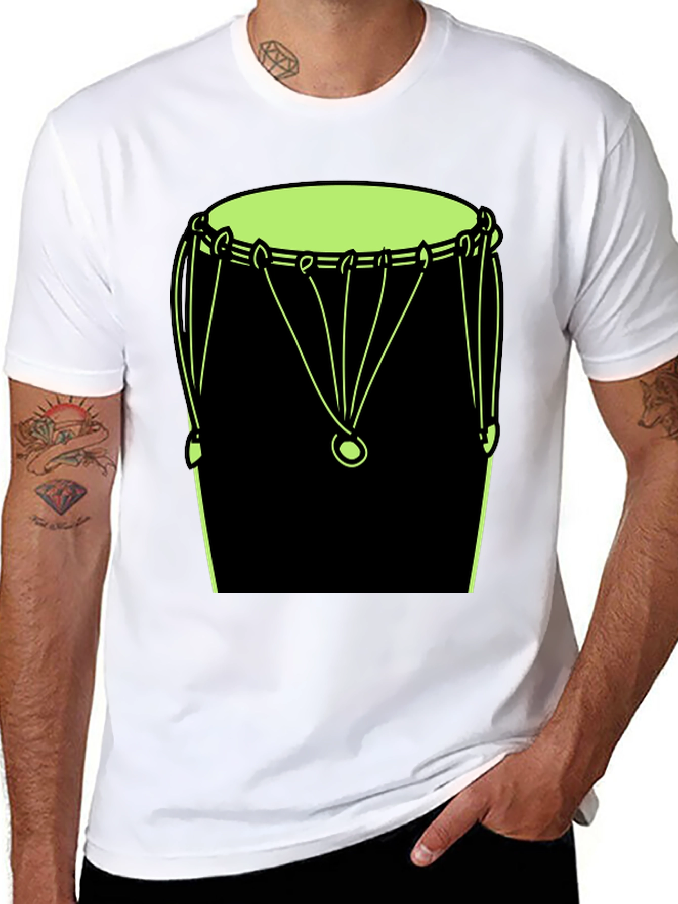 Drum Graphic Tee - Mens Black T-Shirt