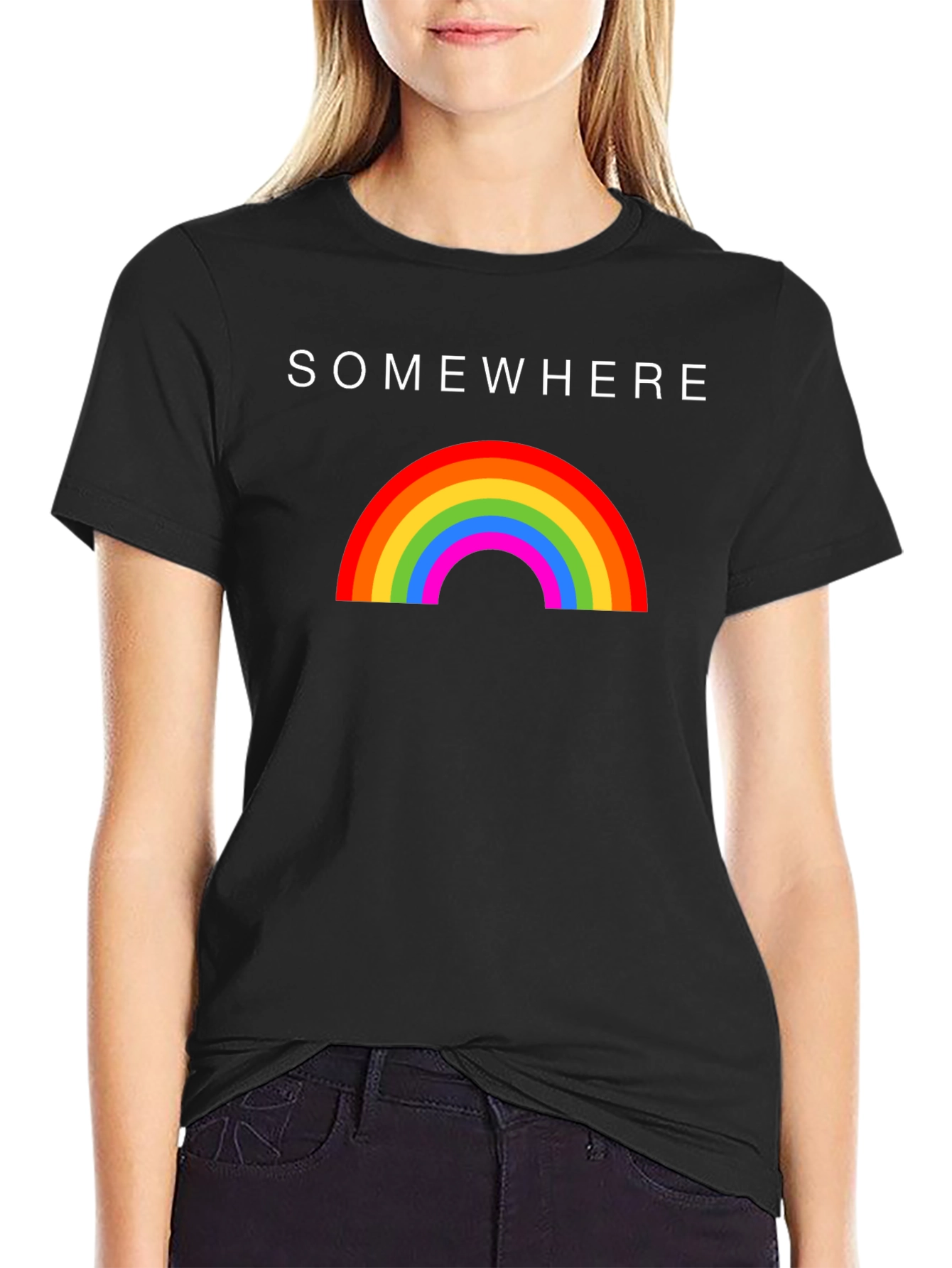 Somewhere Rainbow Graphic T-Shirt - Soft Cotton Blend