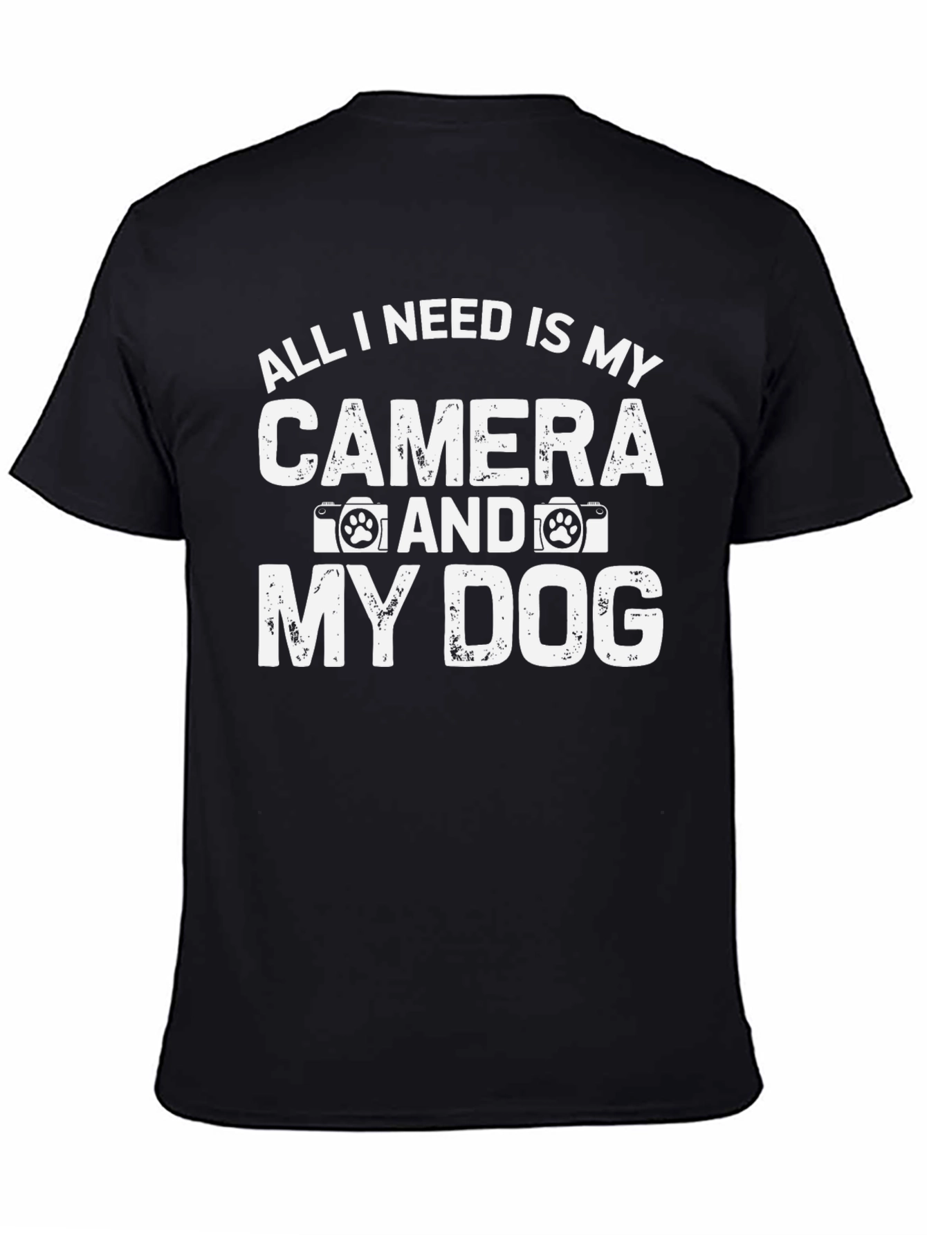 Camera & Dog T-Shirt: Photographers Essential Gear