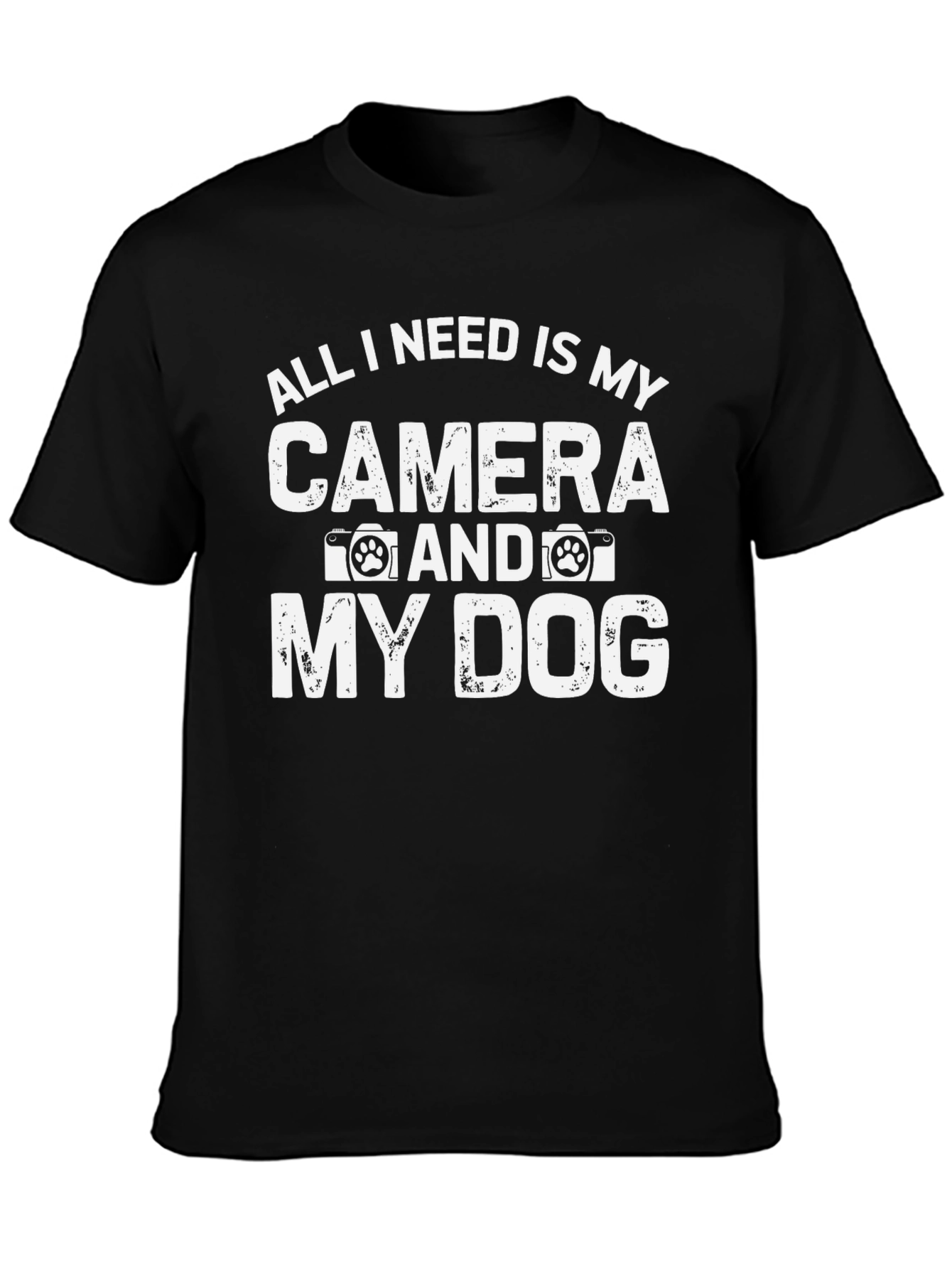Camera & Dog T-Shirt: Photographers Essential Gear
