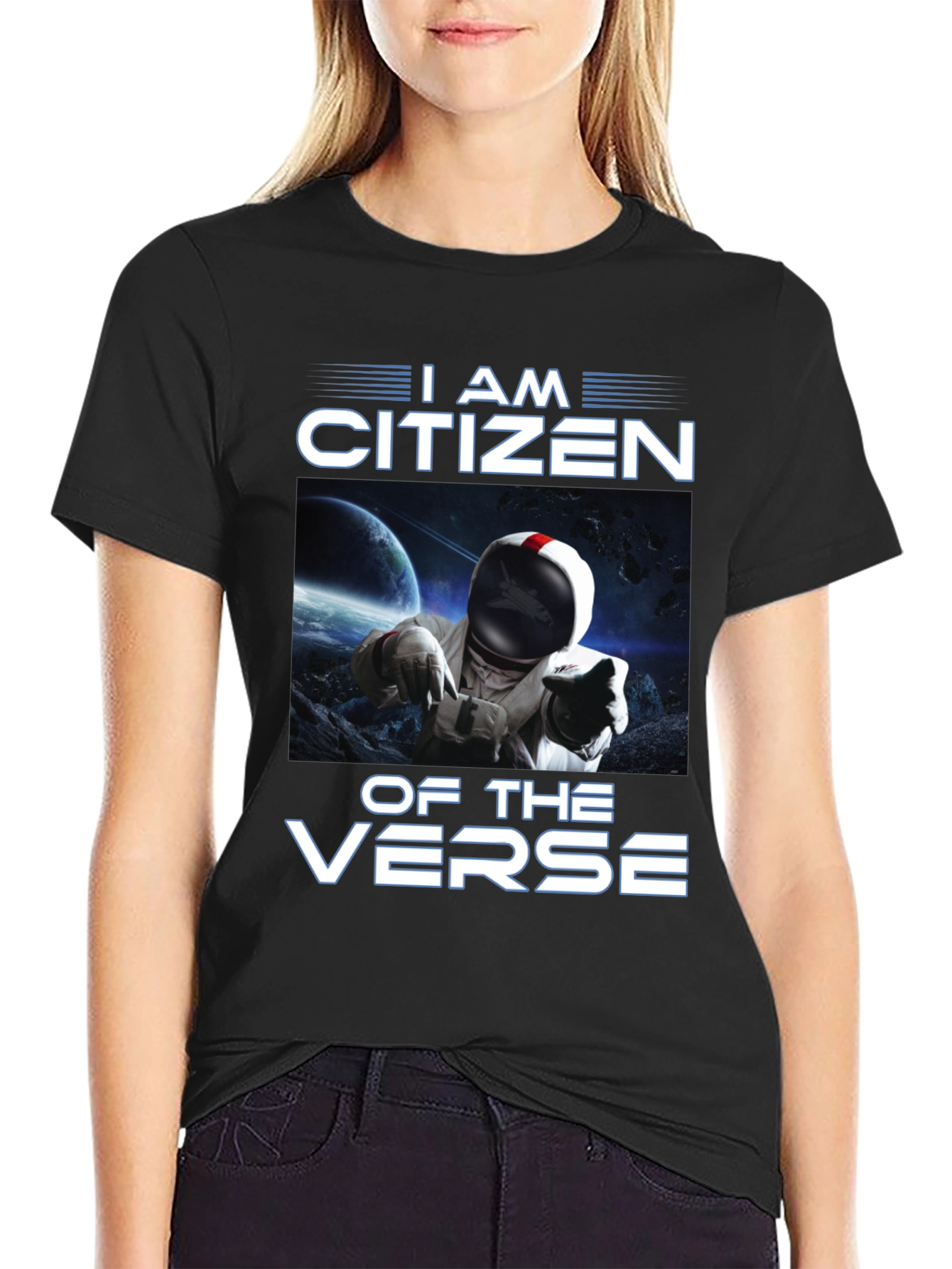 I Am Citizen Of The Verse Black T-Shirt
