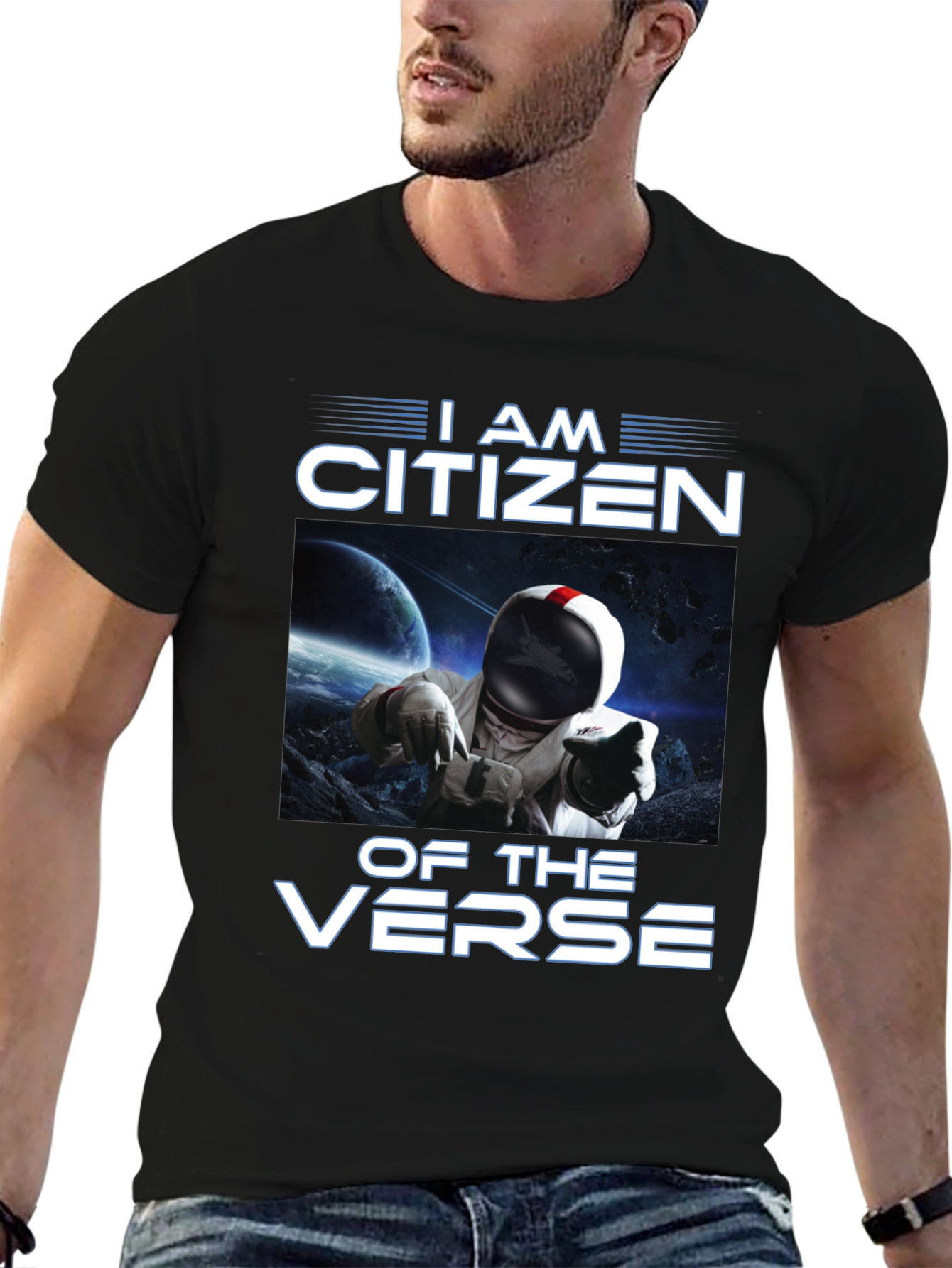 I Am Citizen Of The Verse Black T-Shirt