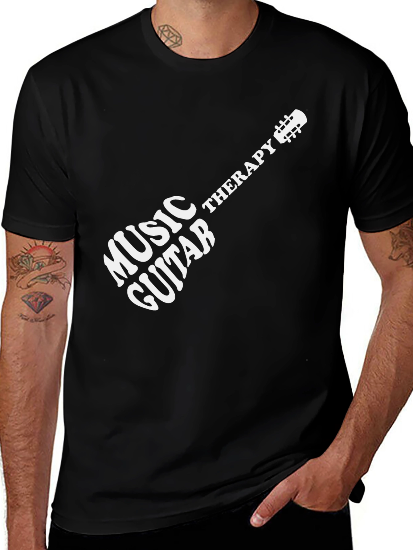 Music Guitar Therapy T-Shirt - Stylish Musician Tee