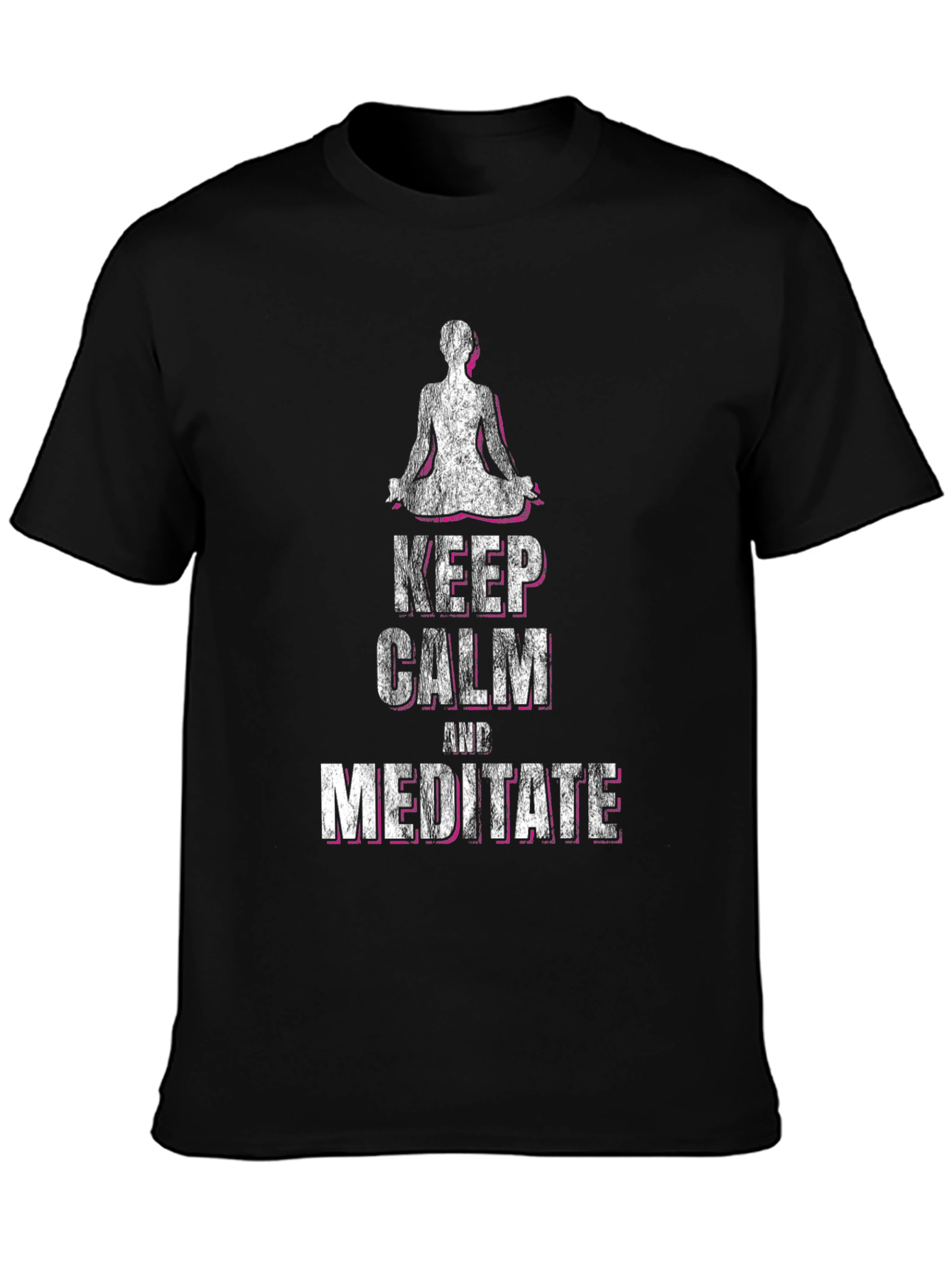 Keep Calm & Meditate Graphic Tee - Black