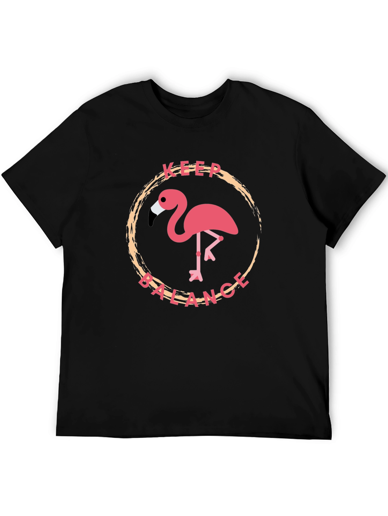 Keep Balance Flamingo Graphic T-Shirt
