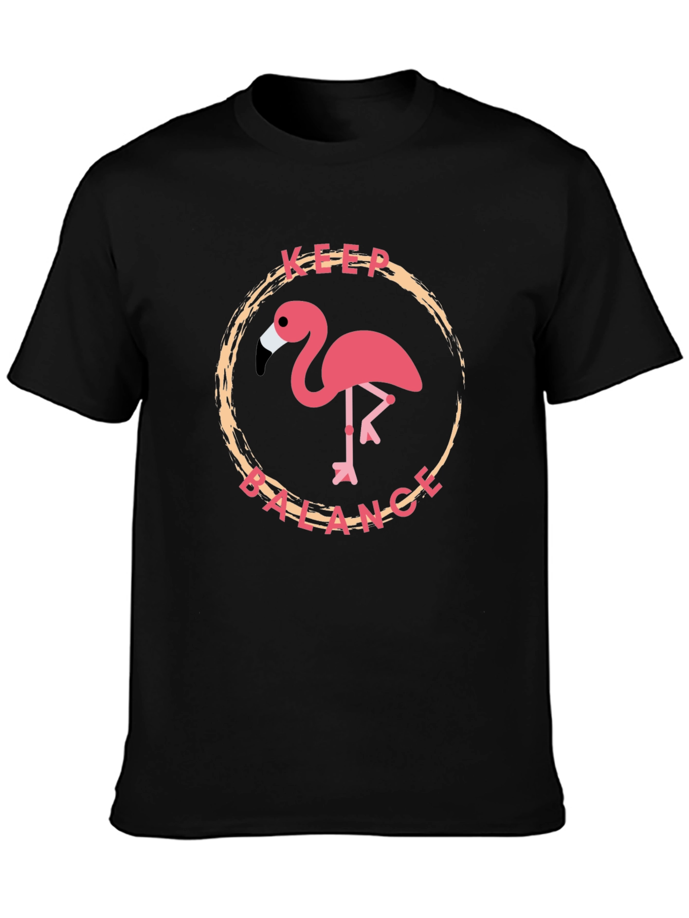 Keep Balance Flamingo Graphic T-Shirt