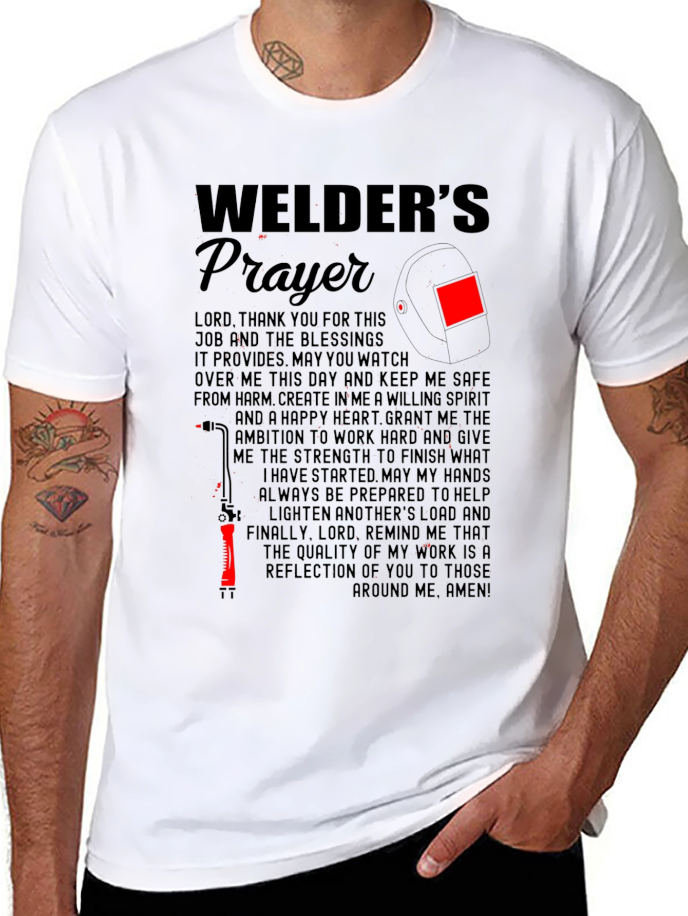 Welders Prayer Graphic T-Shirt
