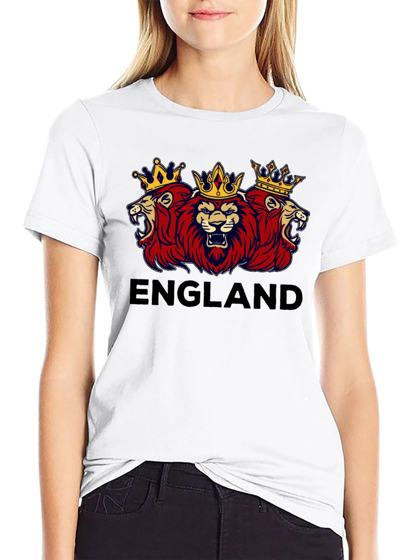 England Lions Crest Black T-Shirt