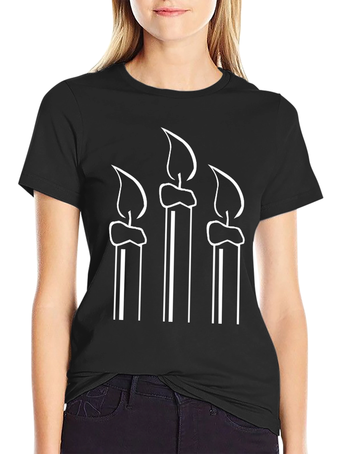 Candle Graphic Tee - Black