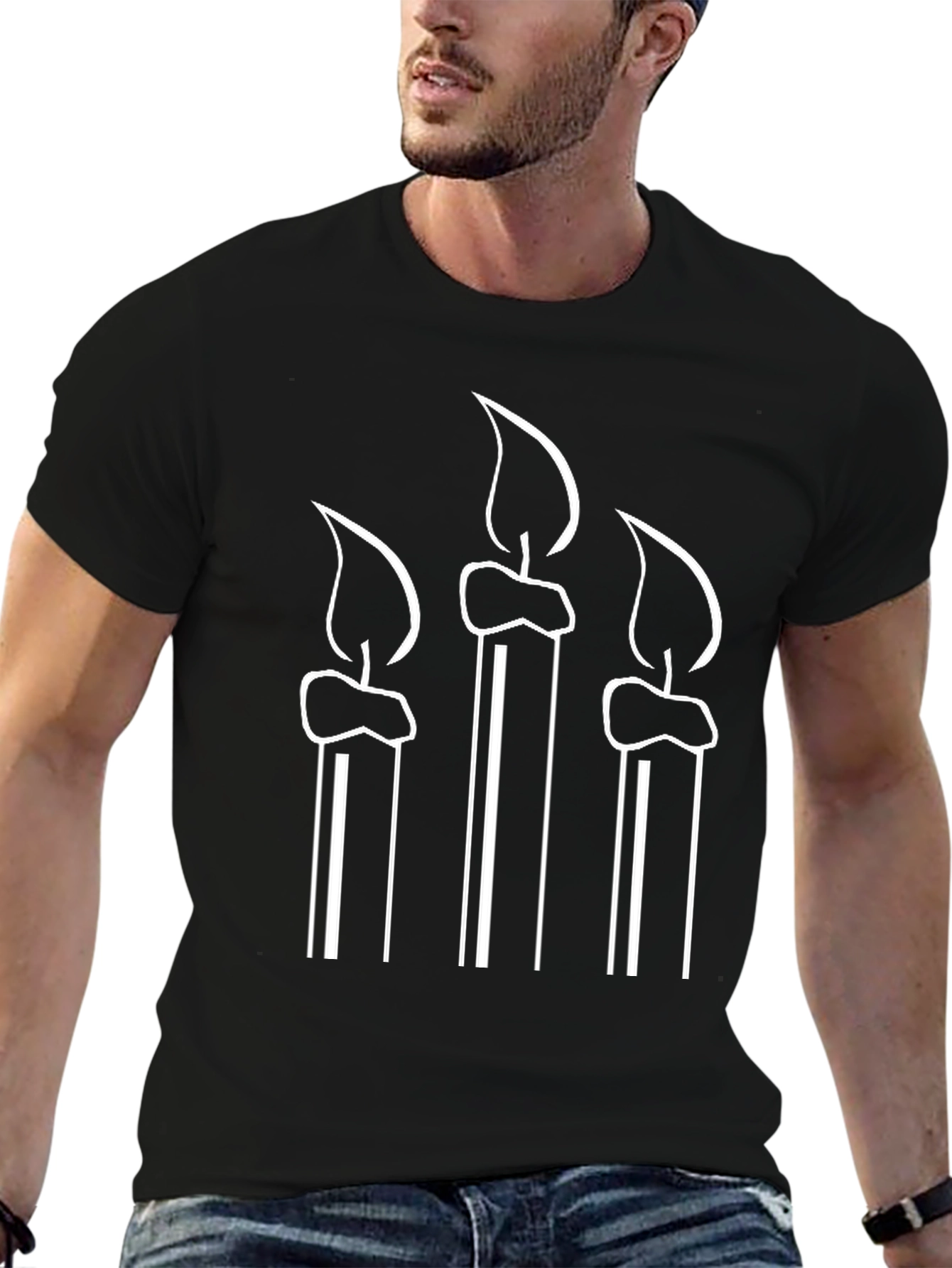 Candle Graphic Tee - Black