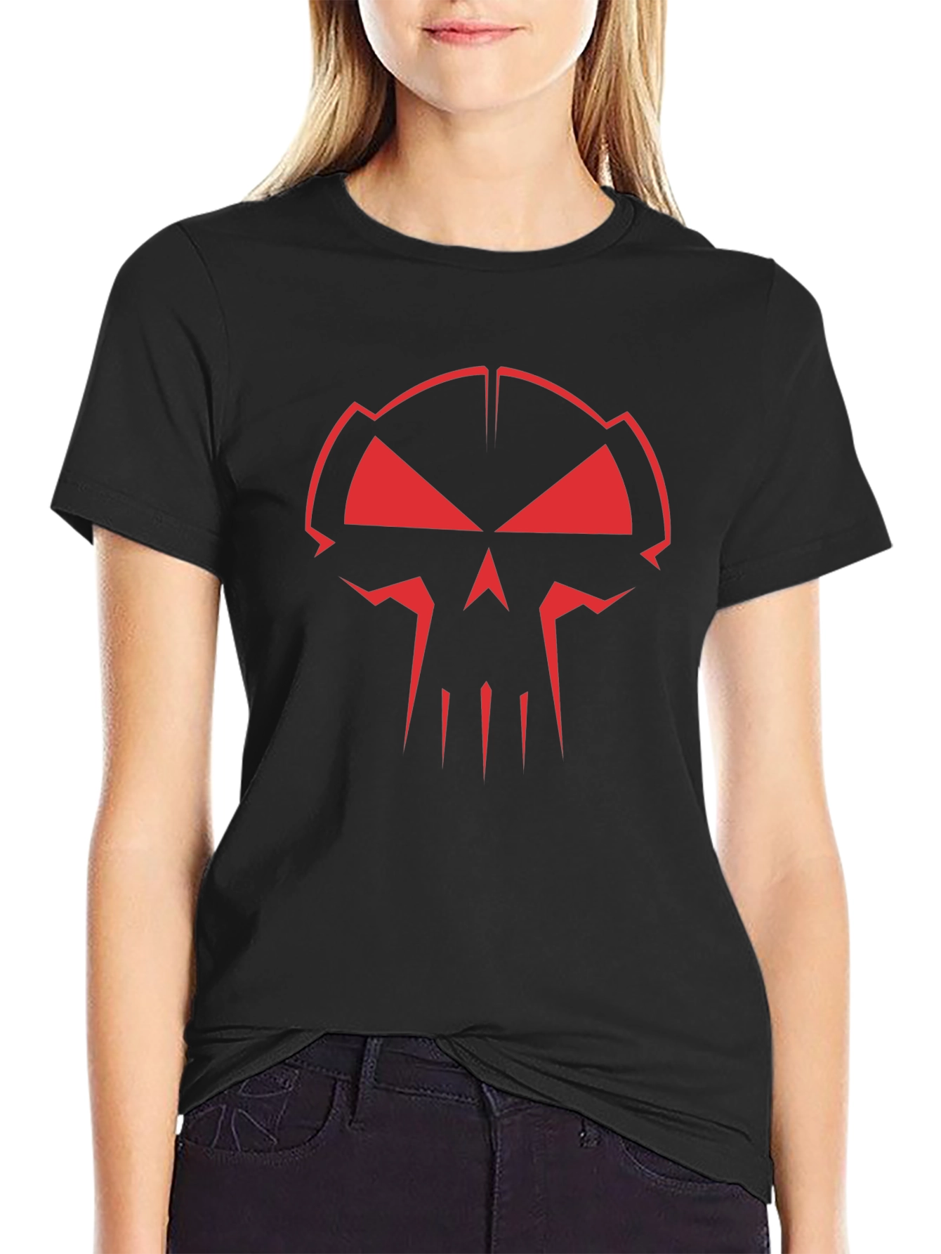 Red Skull Graphic Black T-Shirt