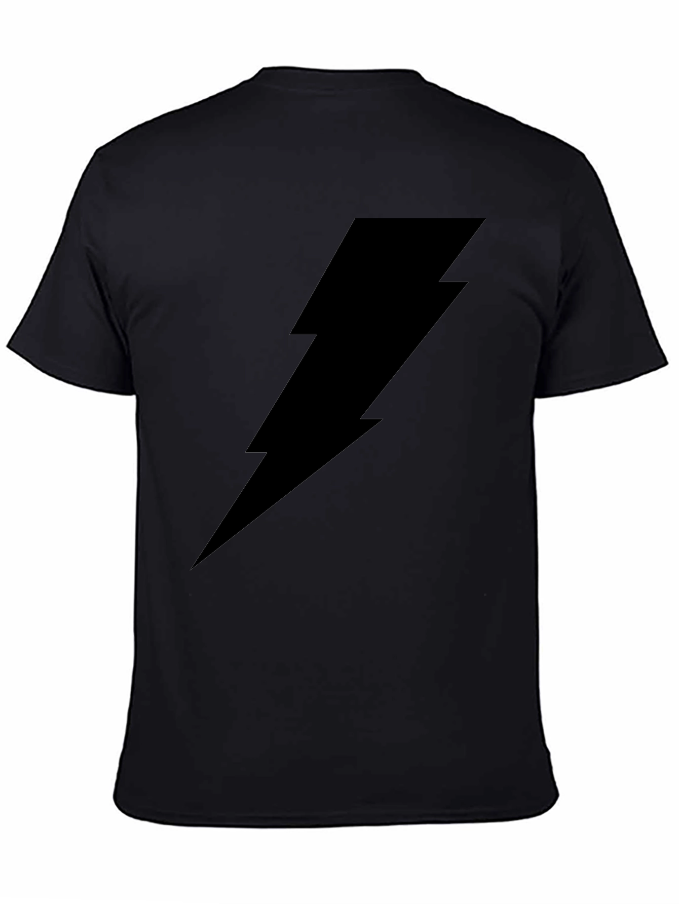Black Lightning Bolt Graphic T-Shirt