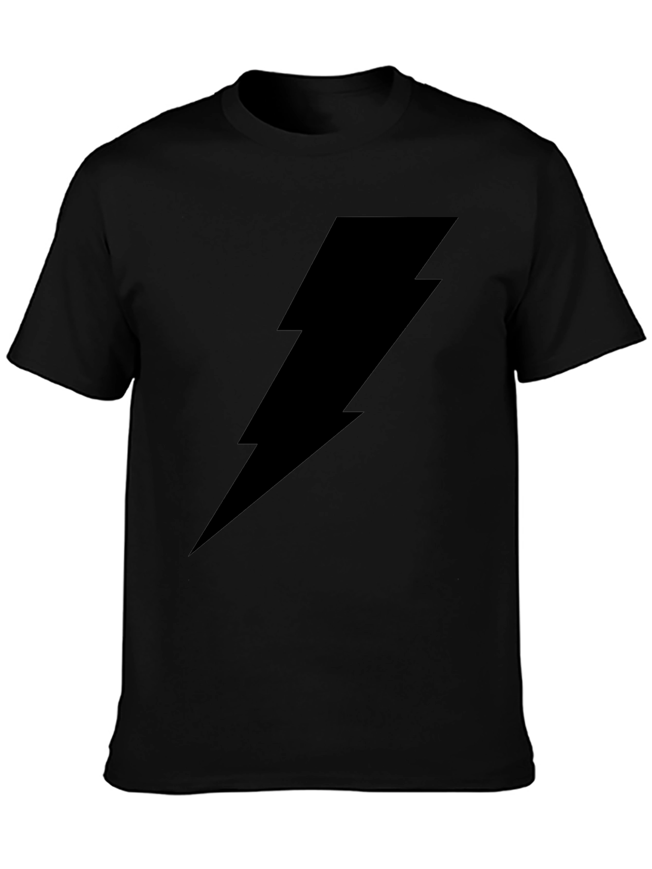Black Lightning Bolt Graphic T-Shirt