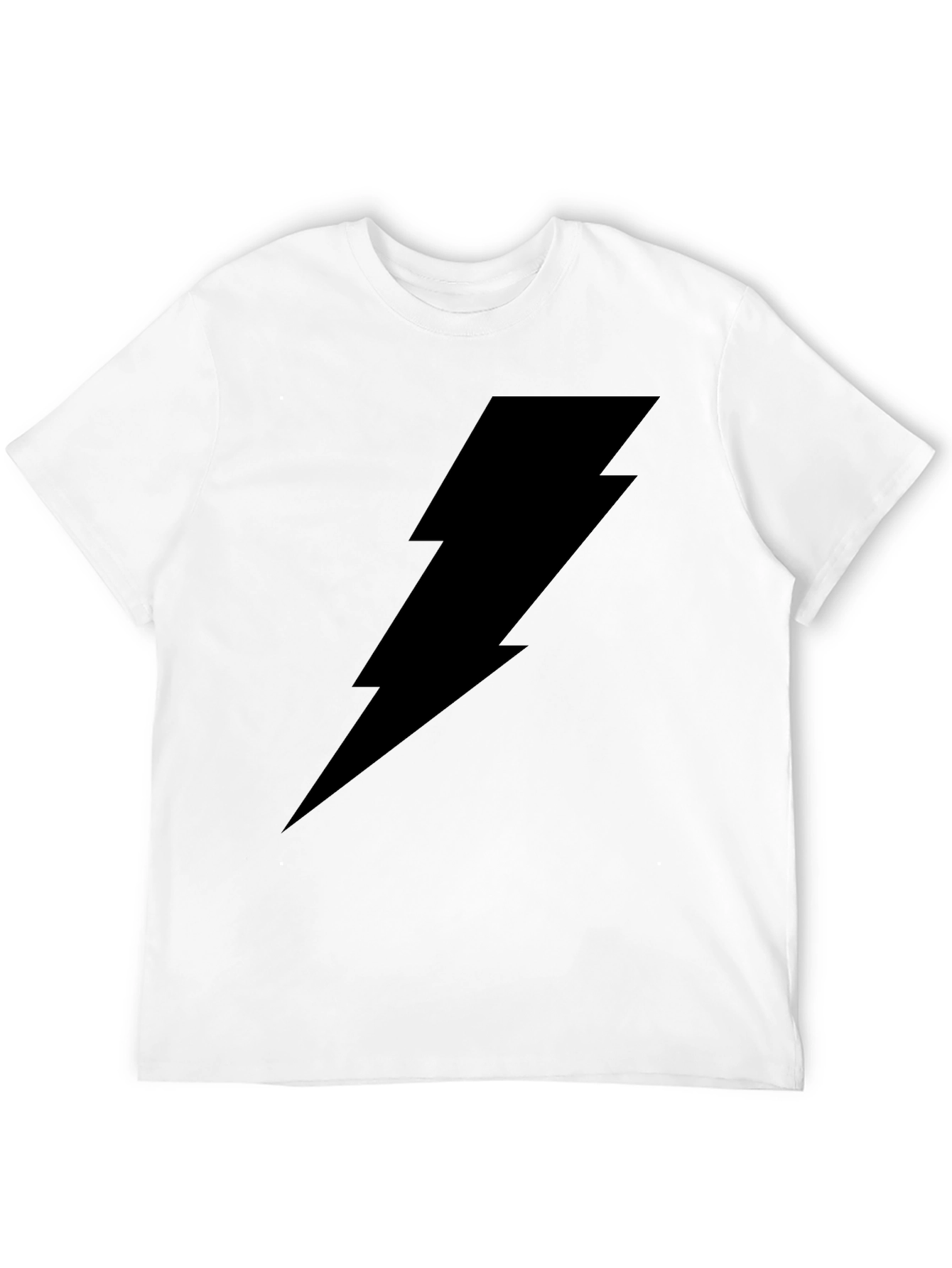 Black Lightning Bolt Graphic T-Shirt