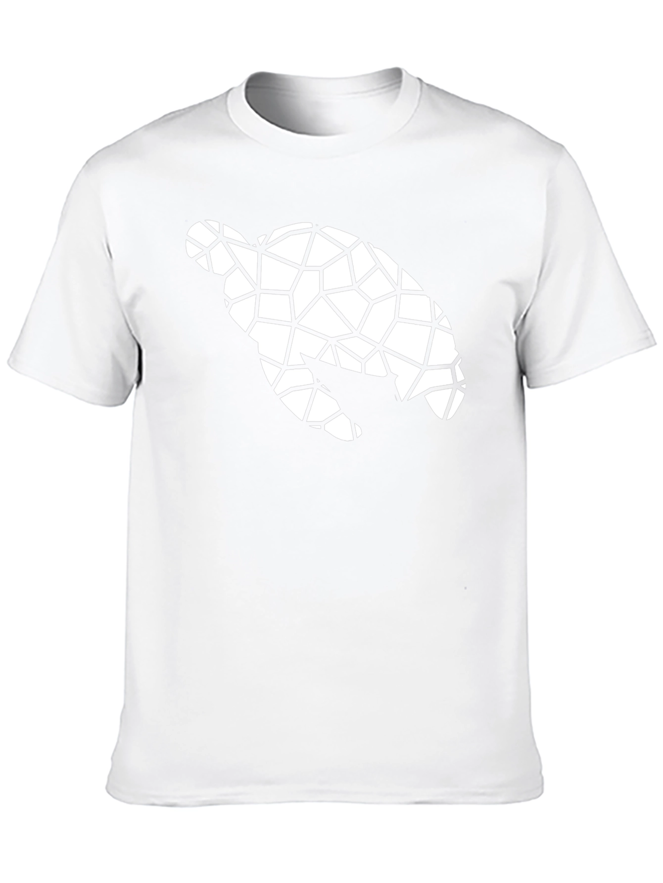Geometric Turtle Graphic Tee - Black